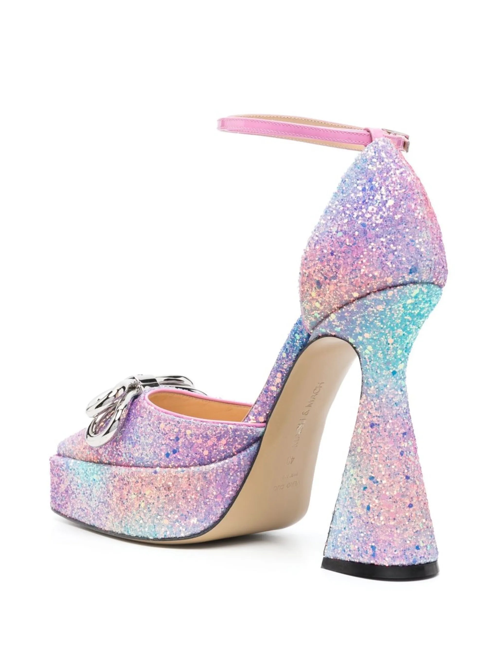 Double Bow 140mm platform pumps