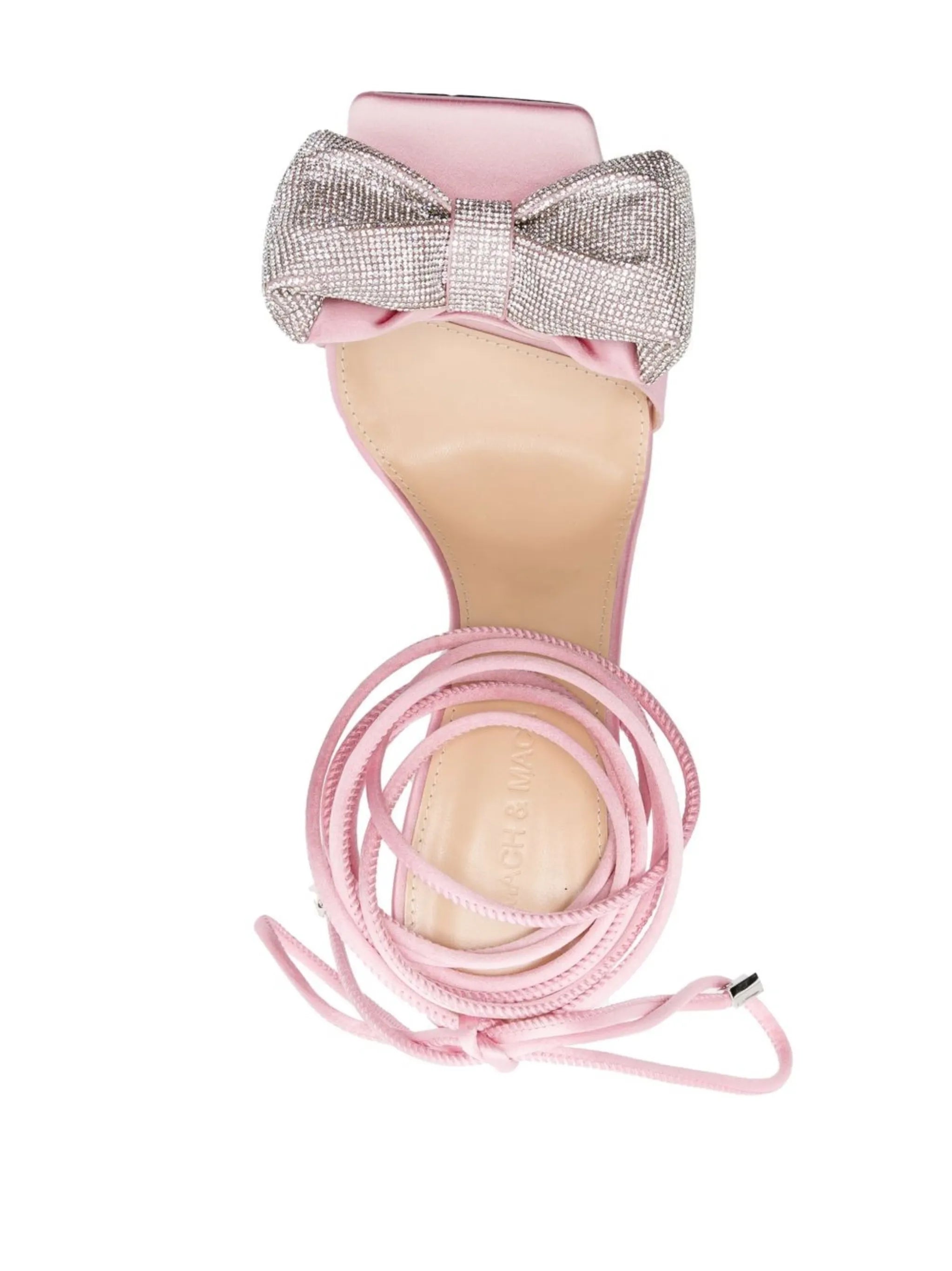 Double Bow crystal-embellished 95mm sandals