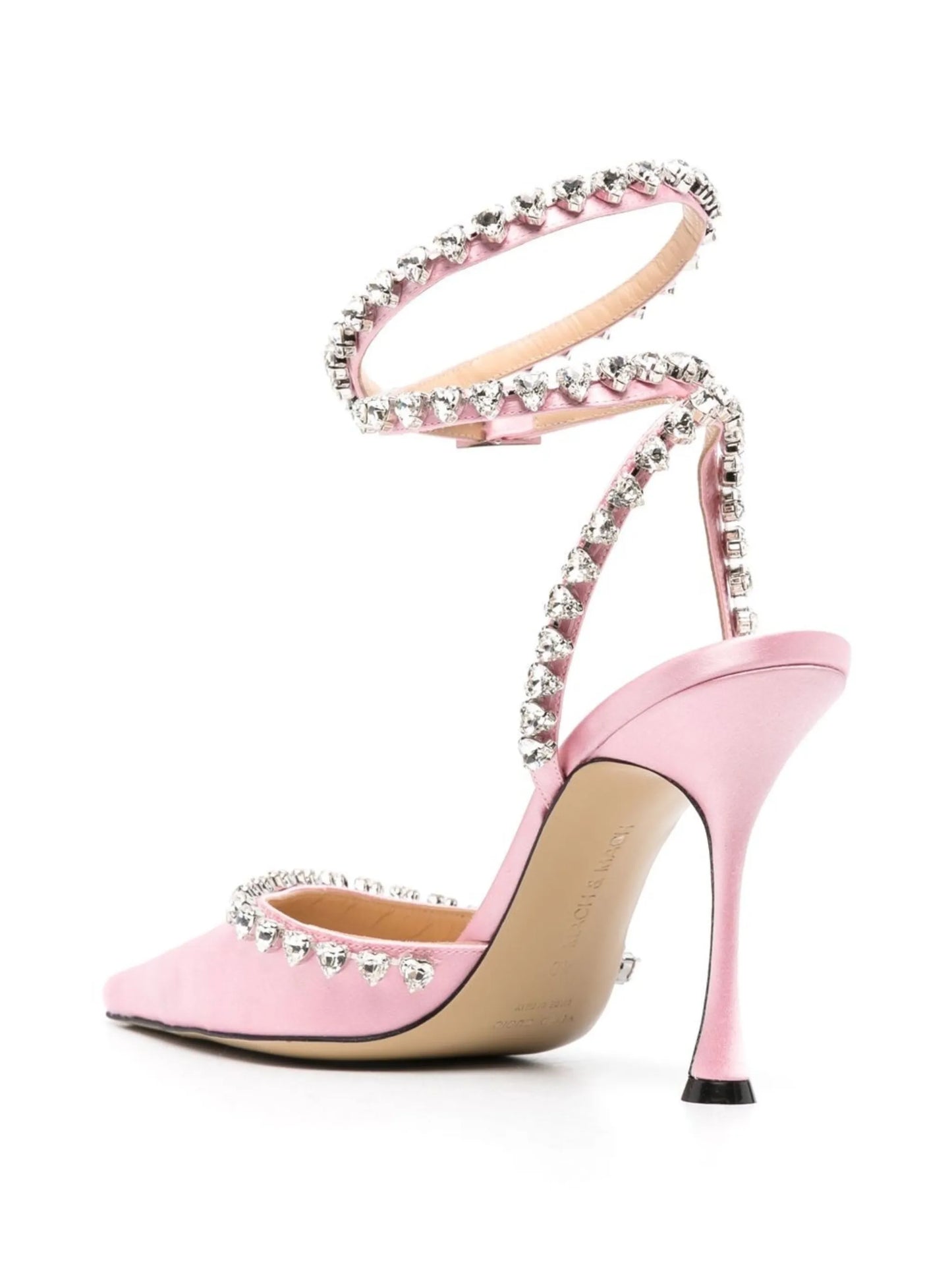 crystal detailing pointed-toe pump