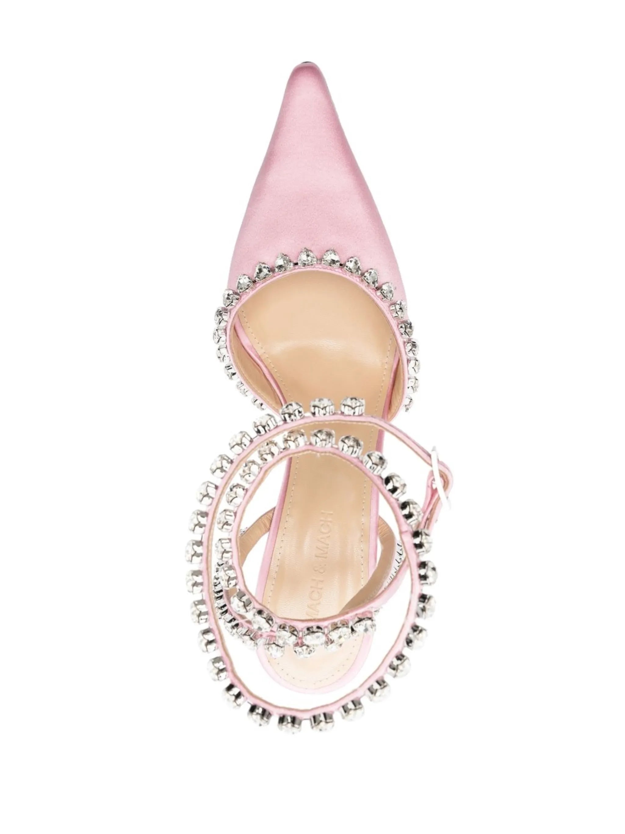 crystal detailing pointed-toe pump