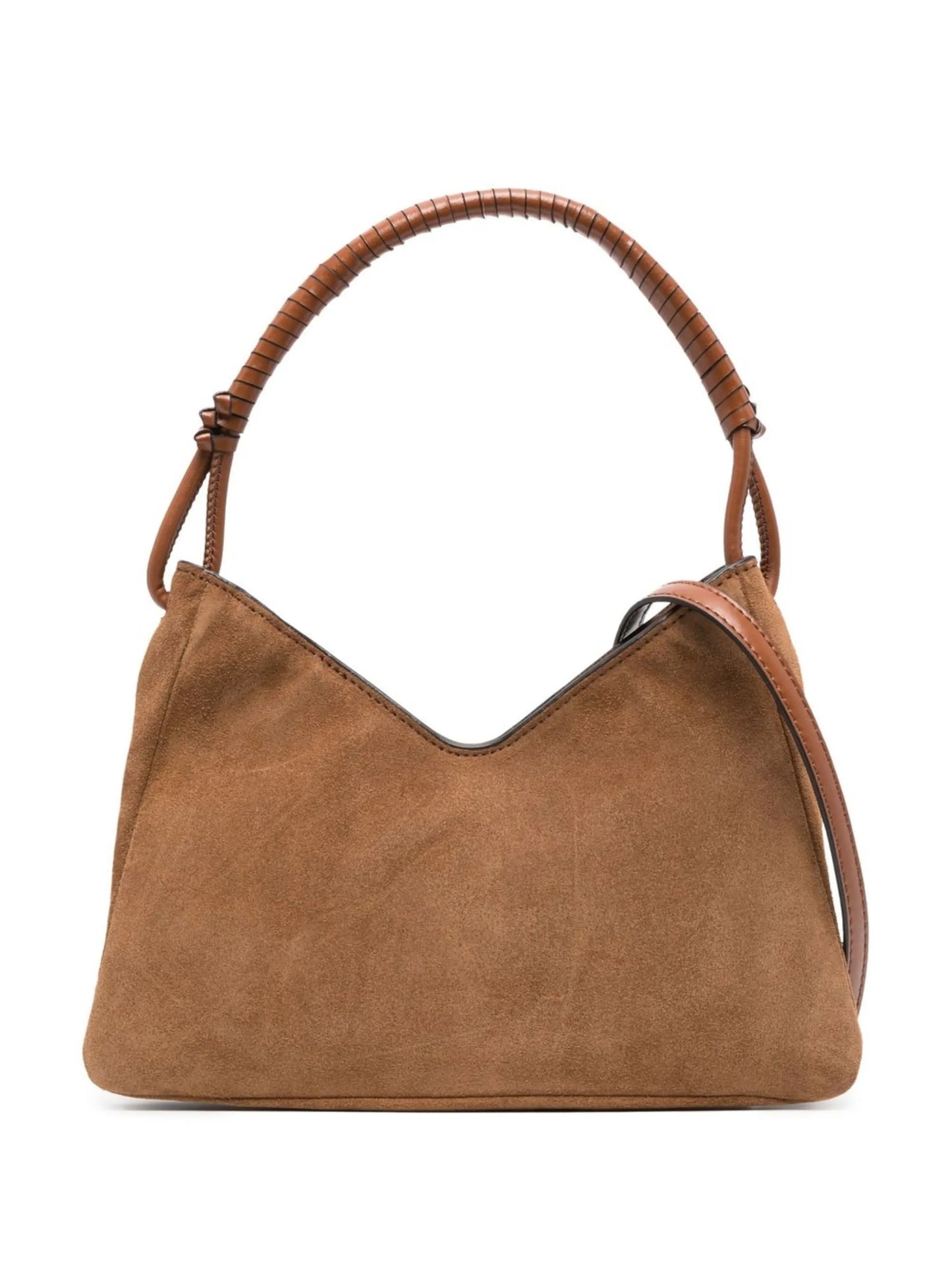 logo-print suede tote bag