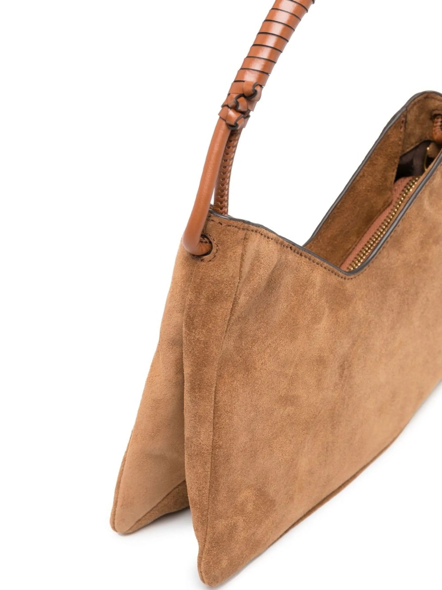 logo-print suede tote bag