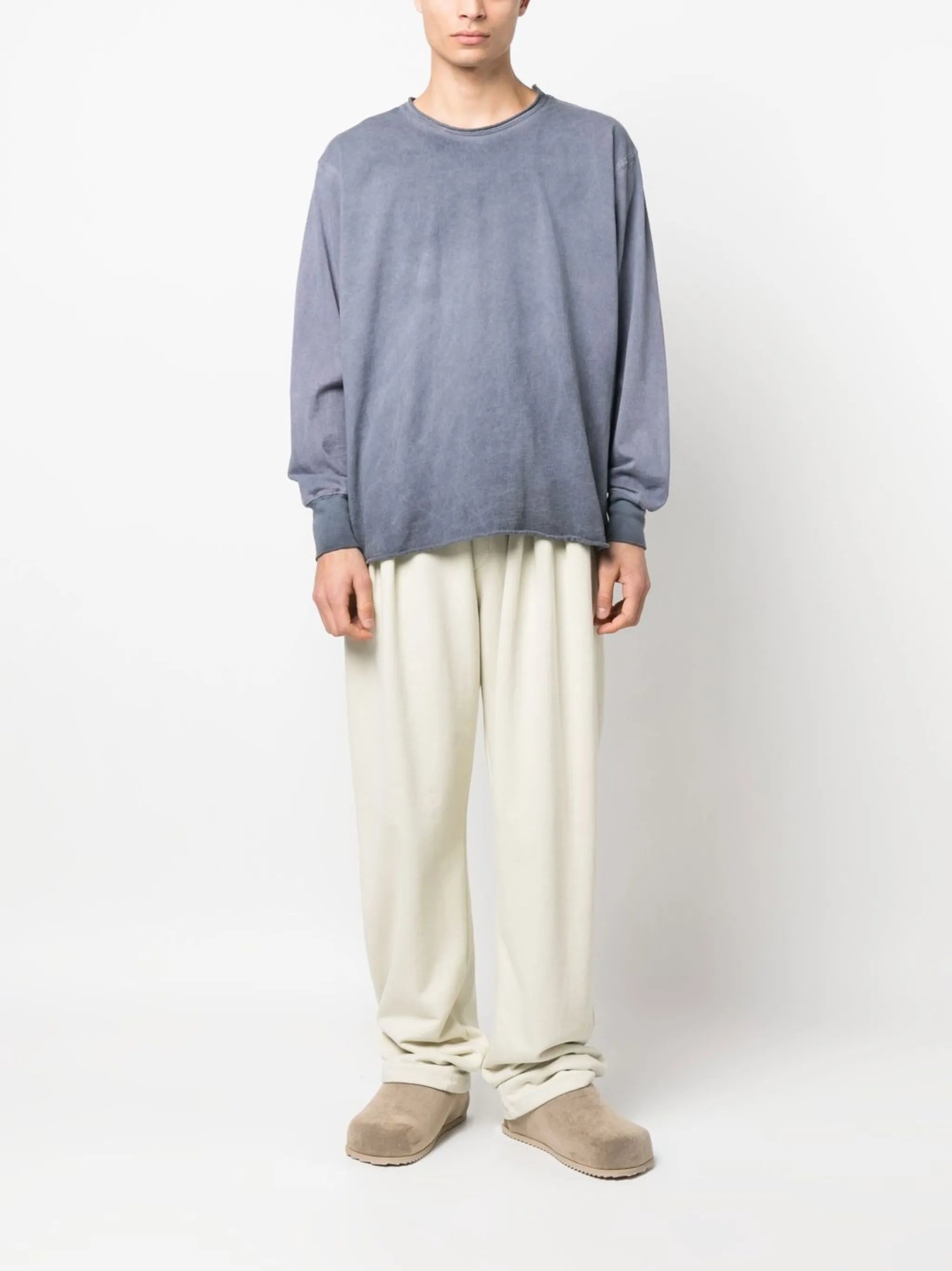 rolled-trim detail T-shirt