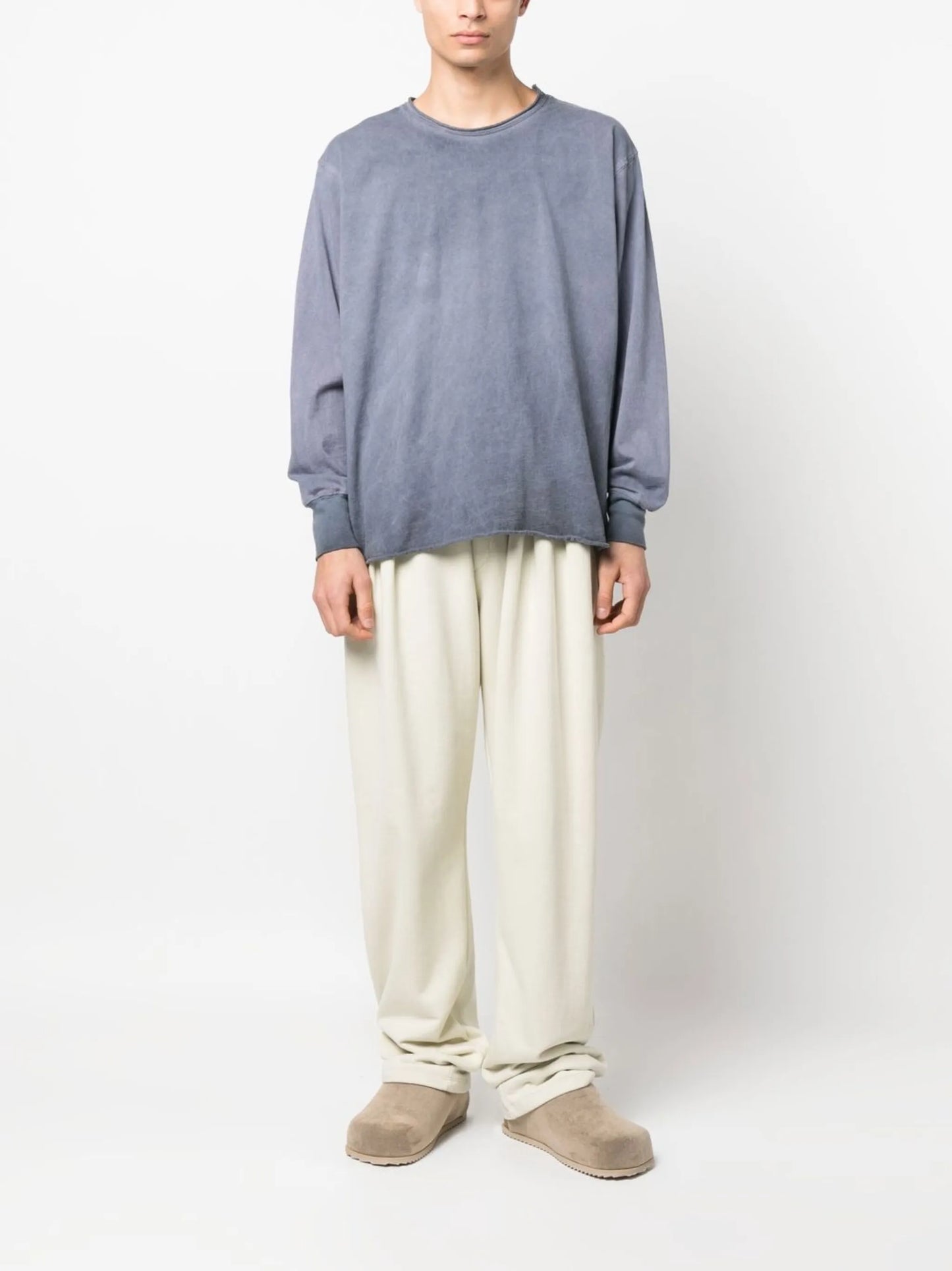 rolled-trim detail T-shirt