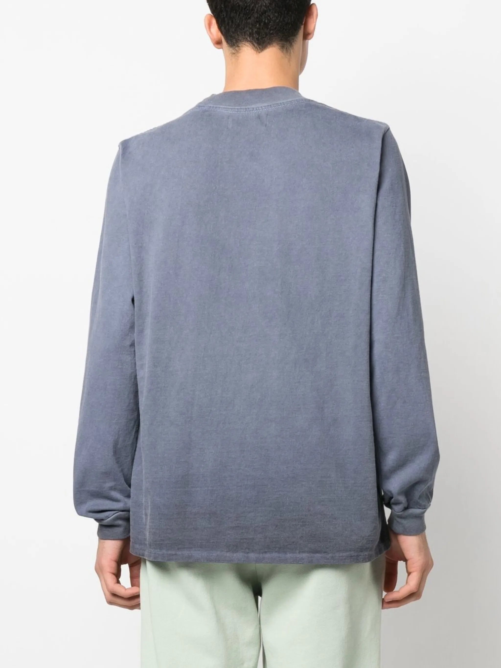 mock-neck long-sleeved T-shirt