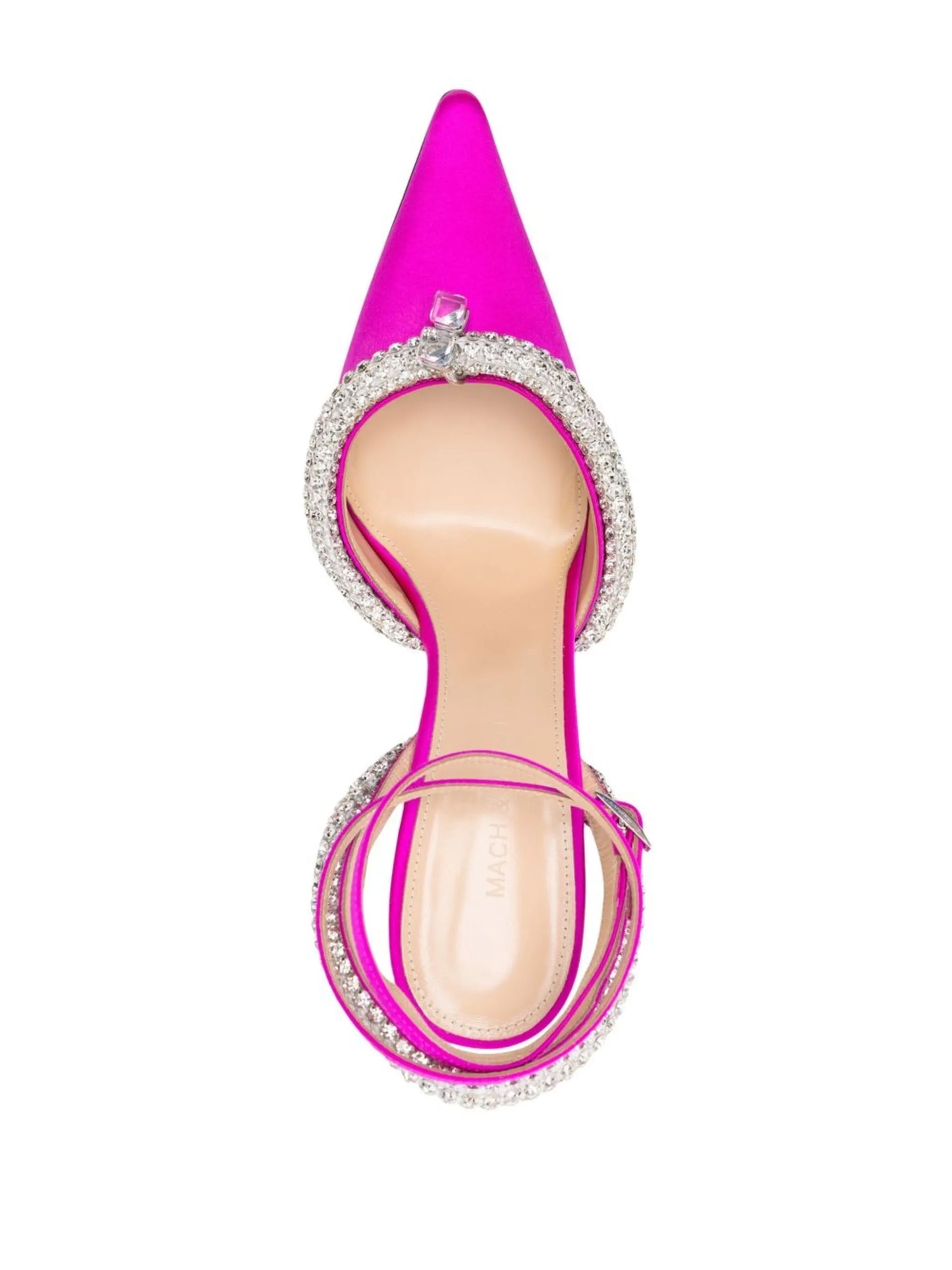Georgia 100mm crystal-embellished satin pumps