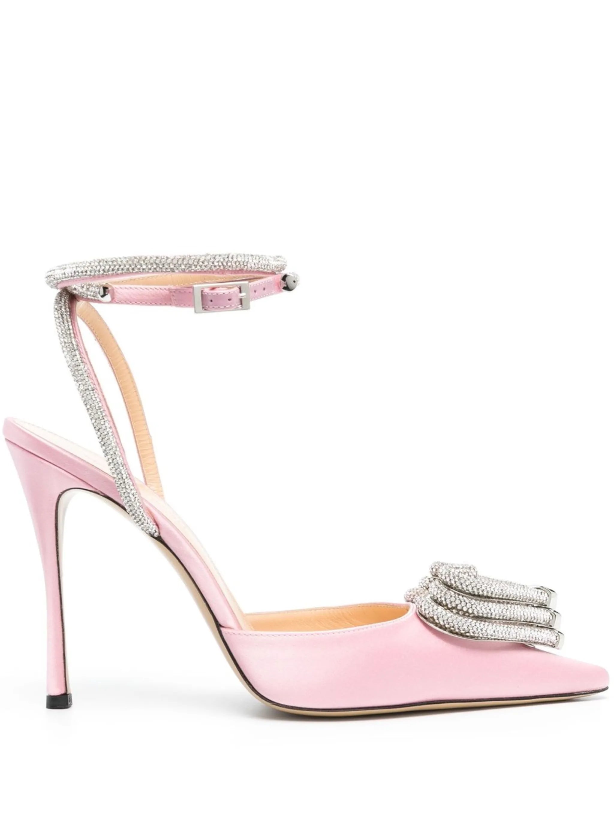 Triple Heart crystal-embellished pumps