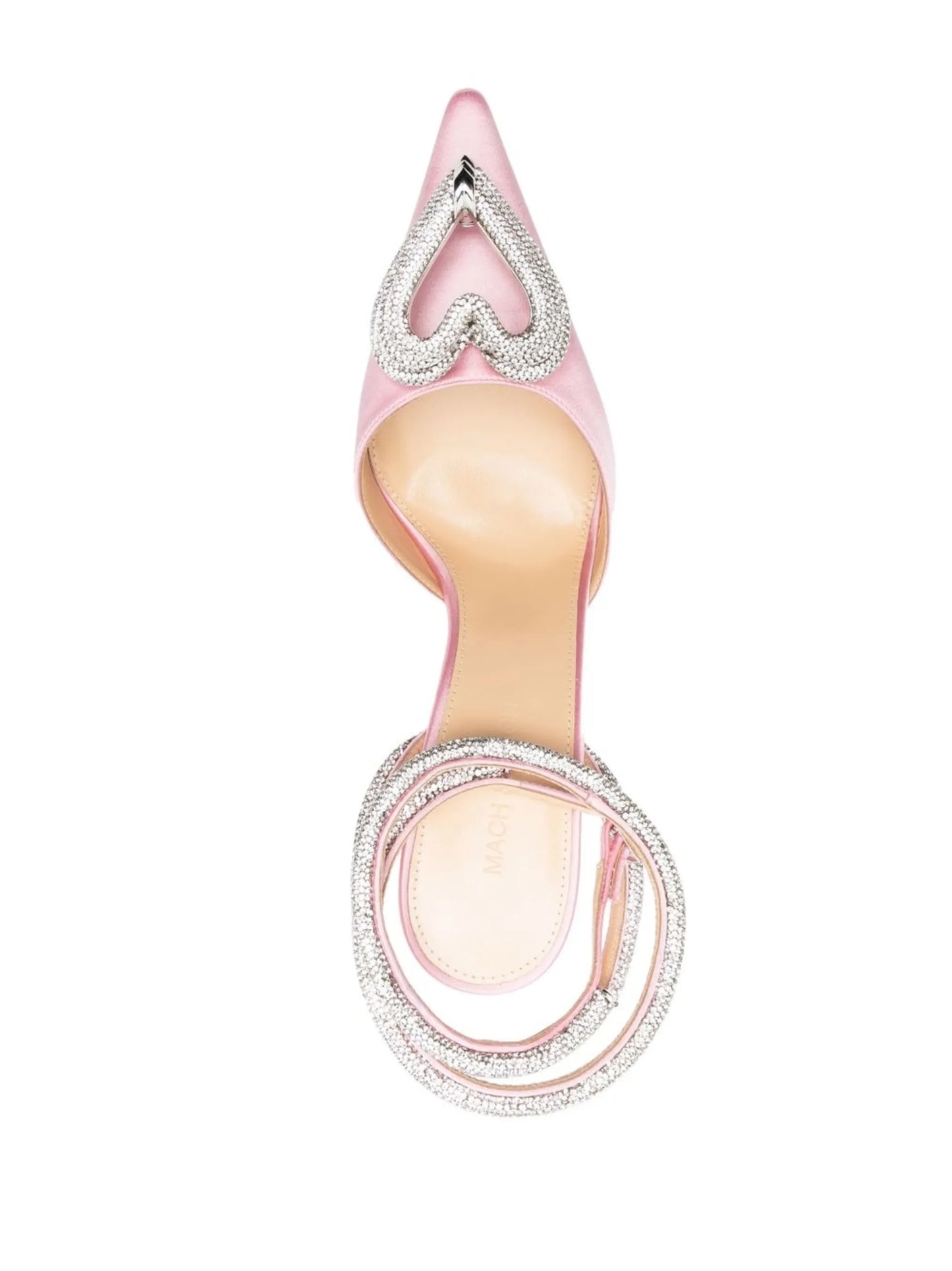 Triple Heart crystal-embellished pumps