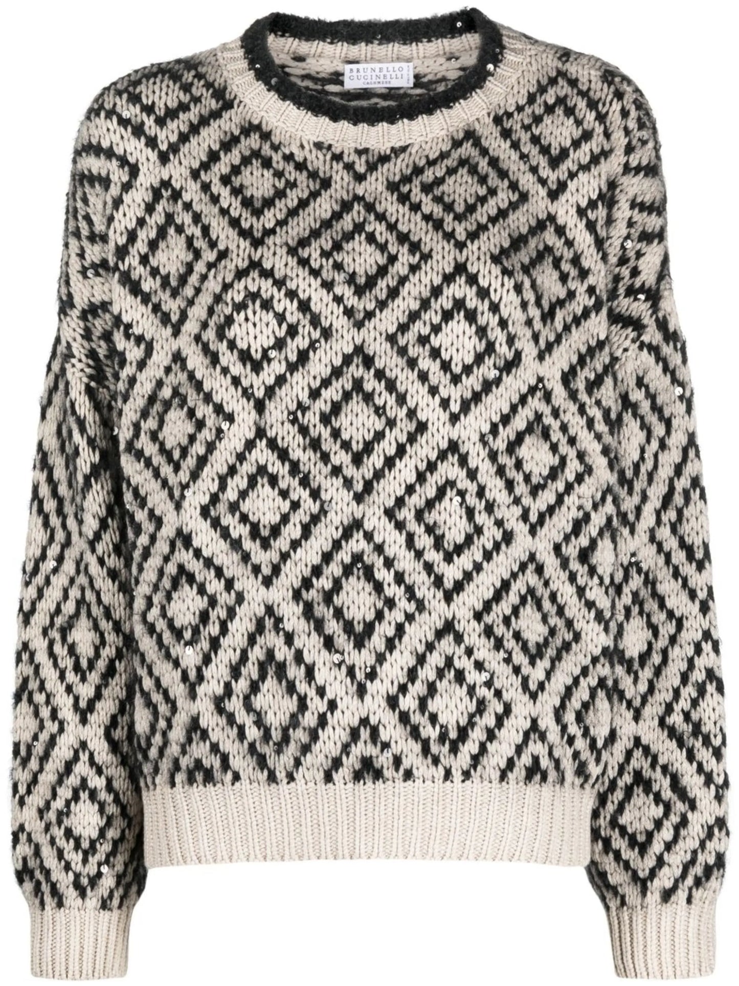 intarsia-knit long-sleeve jumper