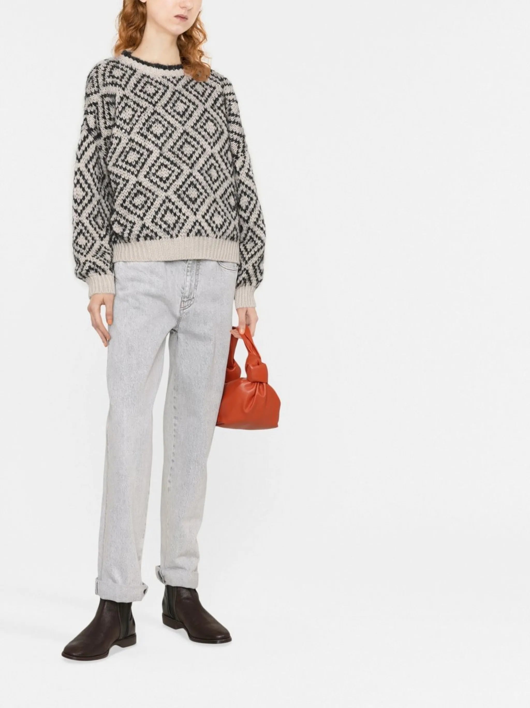 intarsia-knit long-sleeve jumper