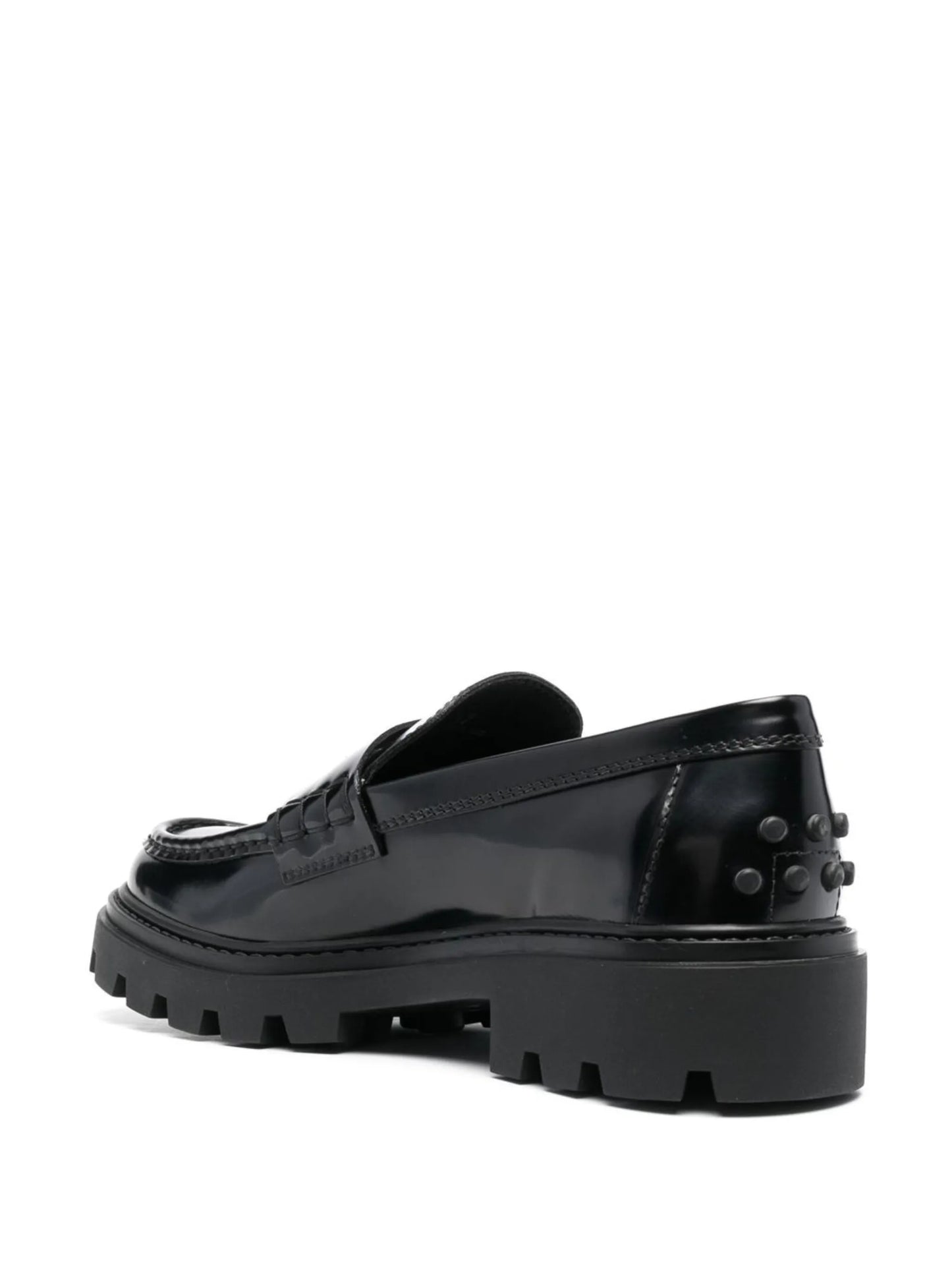penny-slot leather loafers