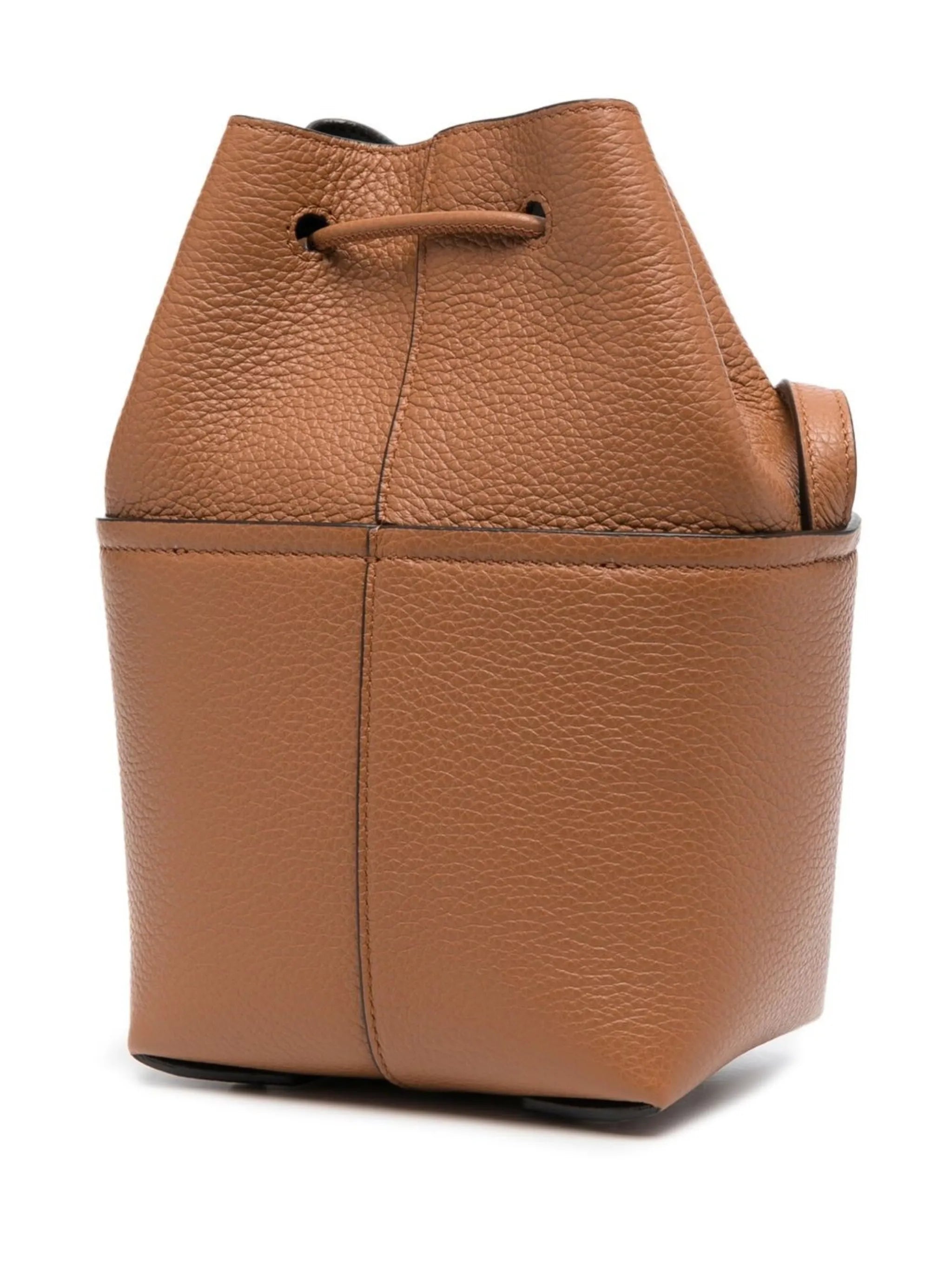 drawstring bucket shoulder bag