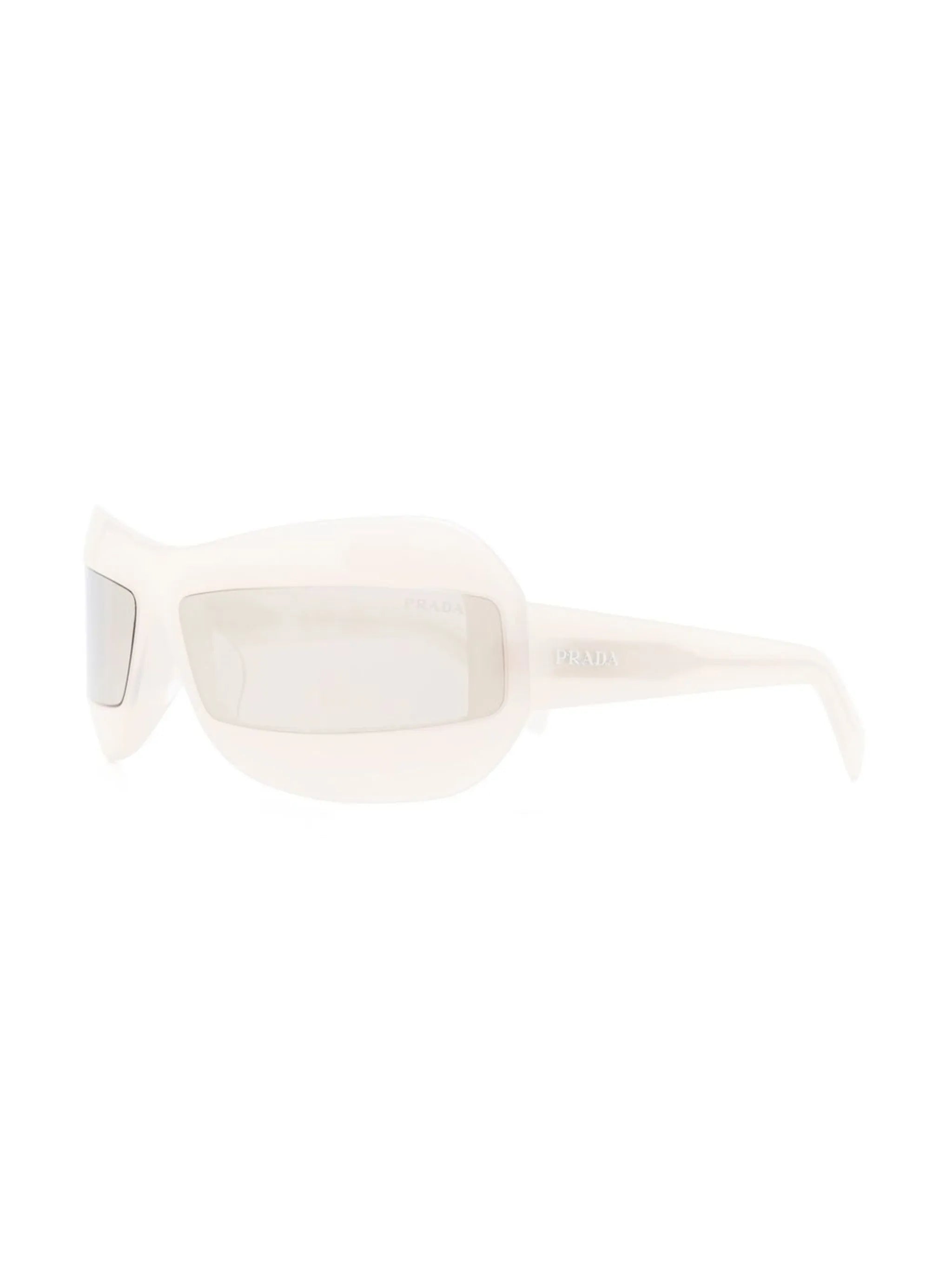 Runway curved-rectangle frame sunglasses