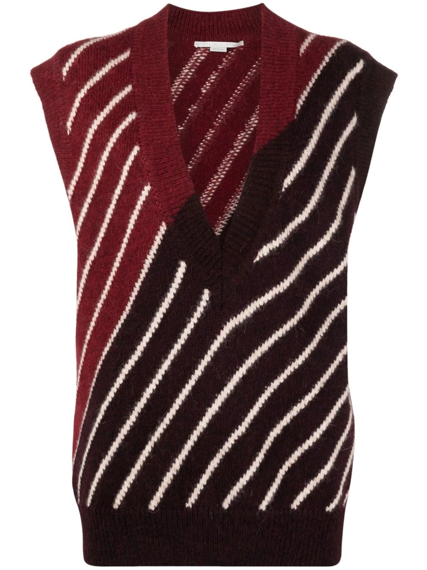 striped alpaca wool-blend top