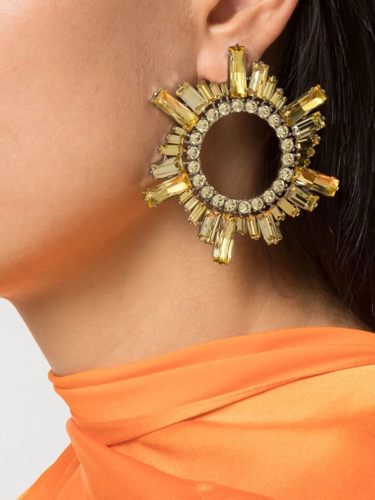crystal-embellished earrings