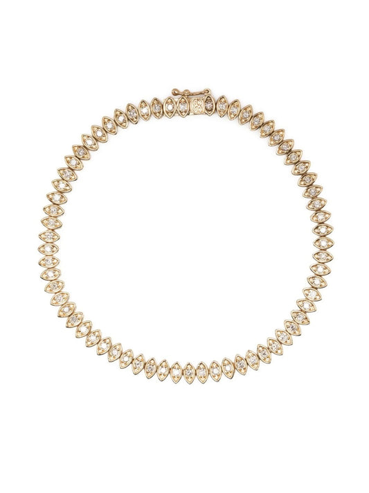 14kt yellow gold Evil Eye diamond tennis bracelet