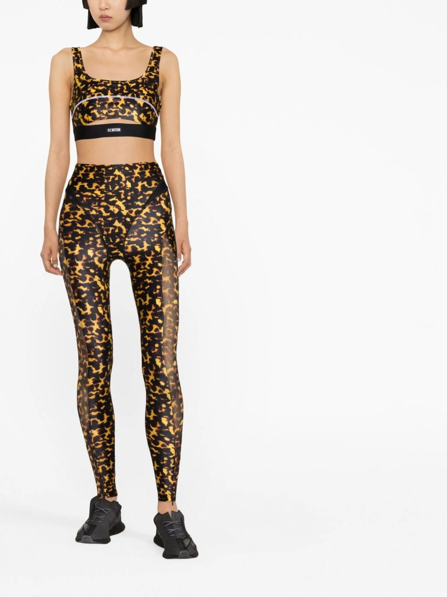 leopard-print sports bra