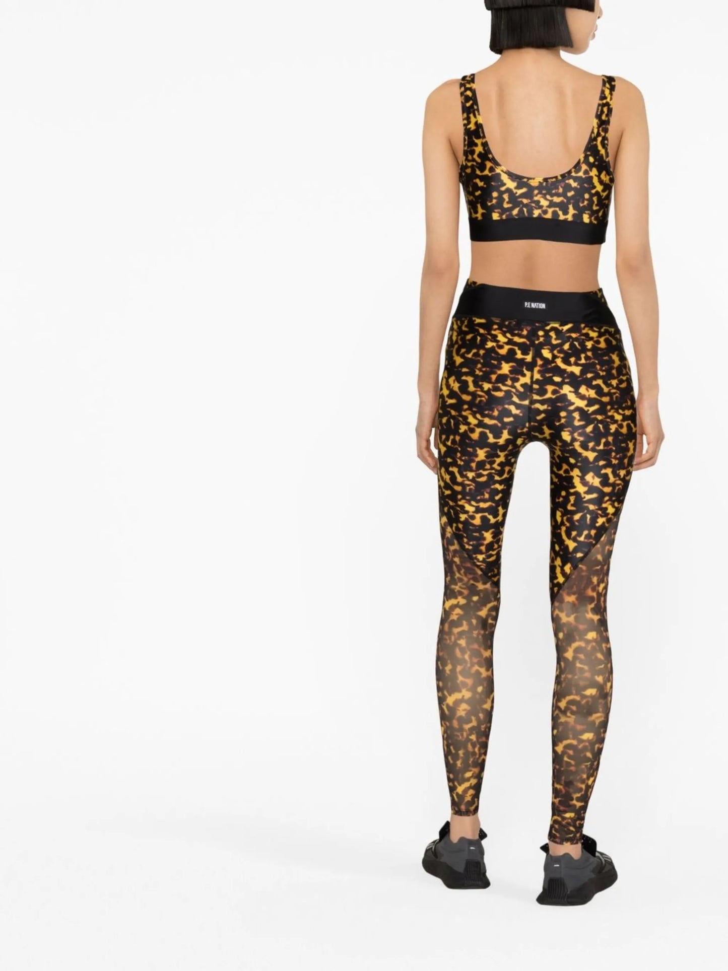 leopard-print sports bra