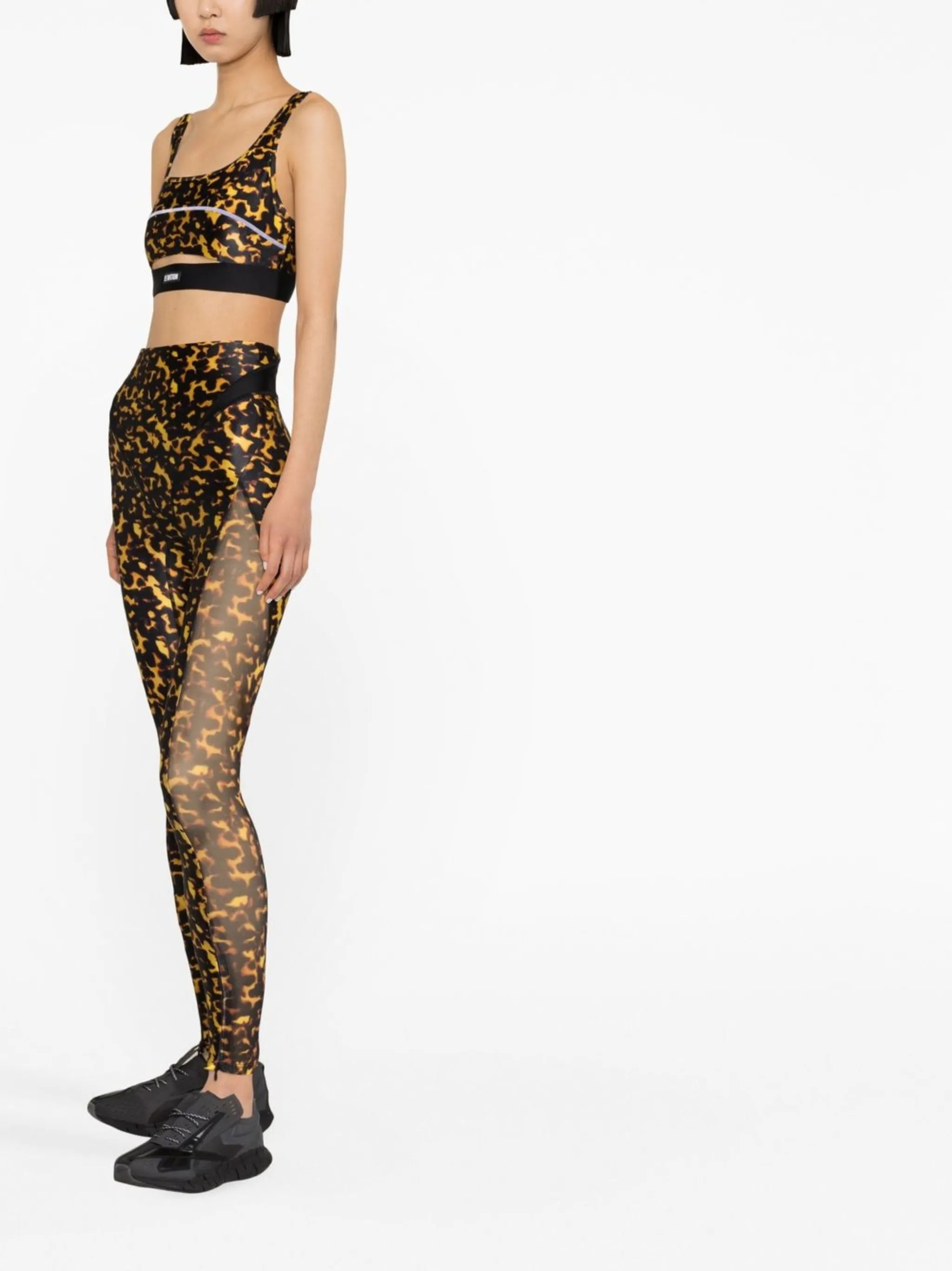 leopard-print sports bra