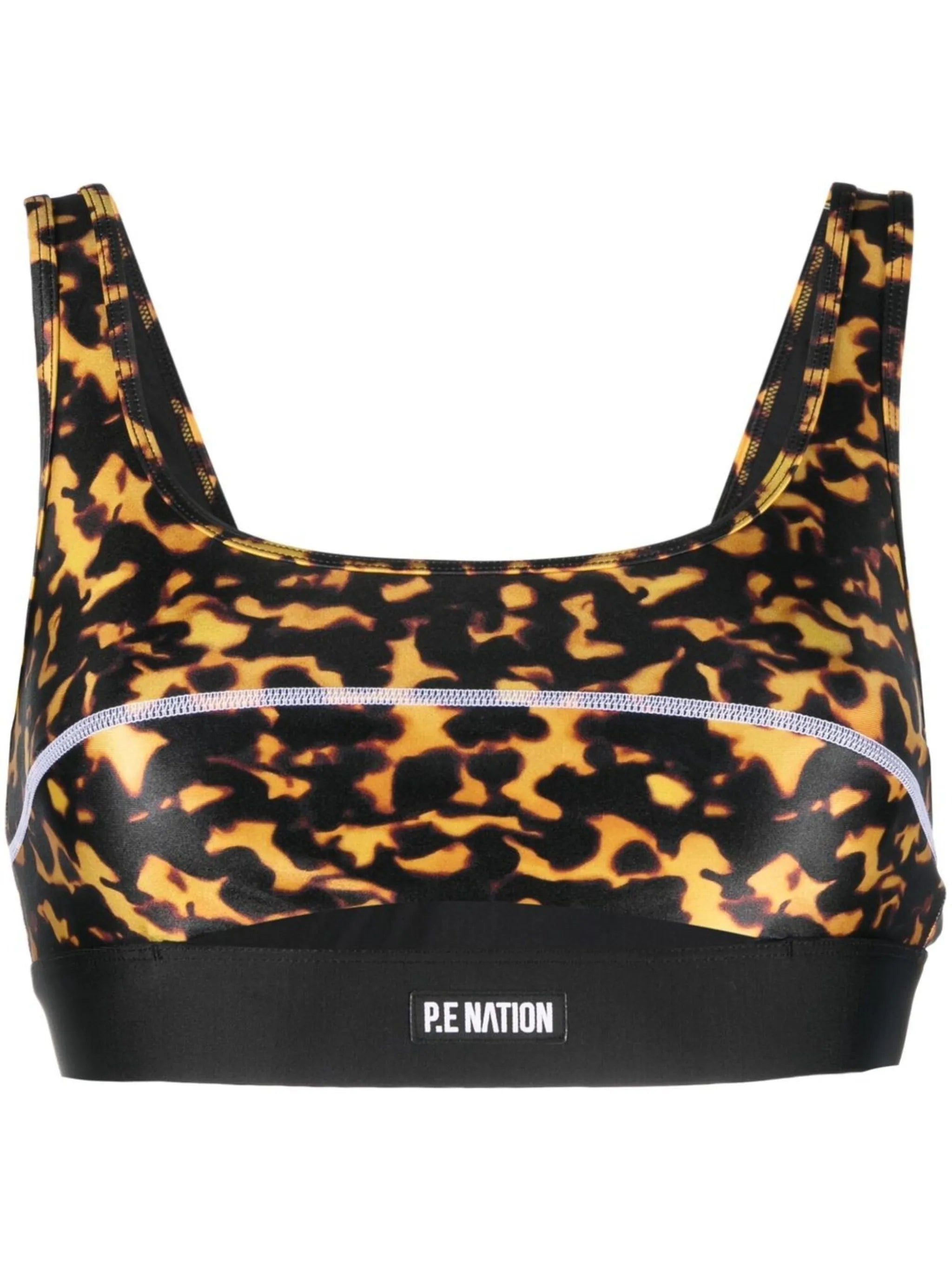 leopard-print sports bra