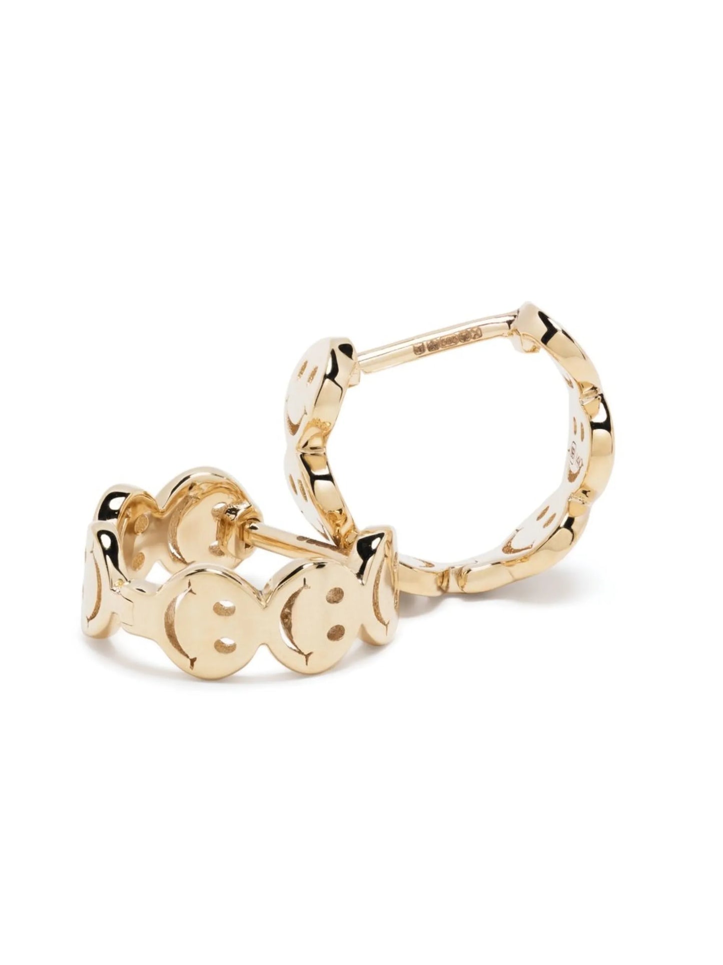 14kt yellow gold Smile huggie earrings