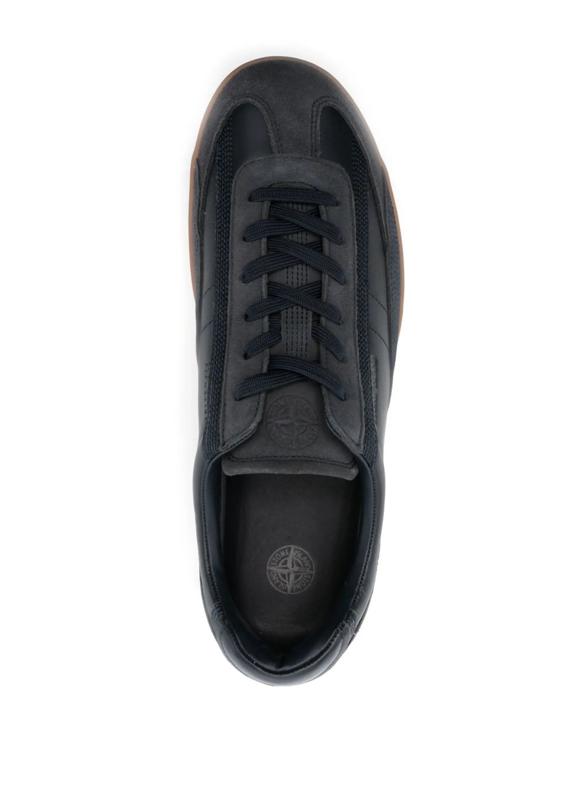 suede-trimmed low-top sneakers