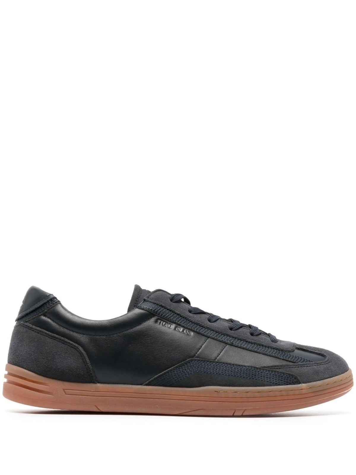suede-trimmed low-top sneakers