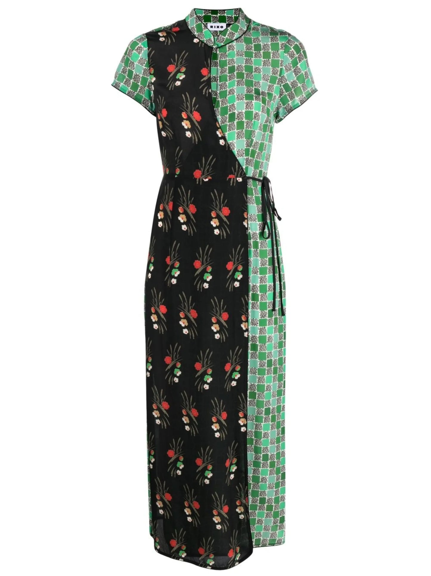 Carole patchwork wrap dress