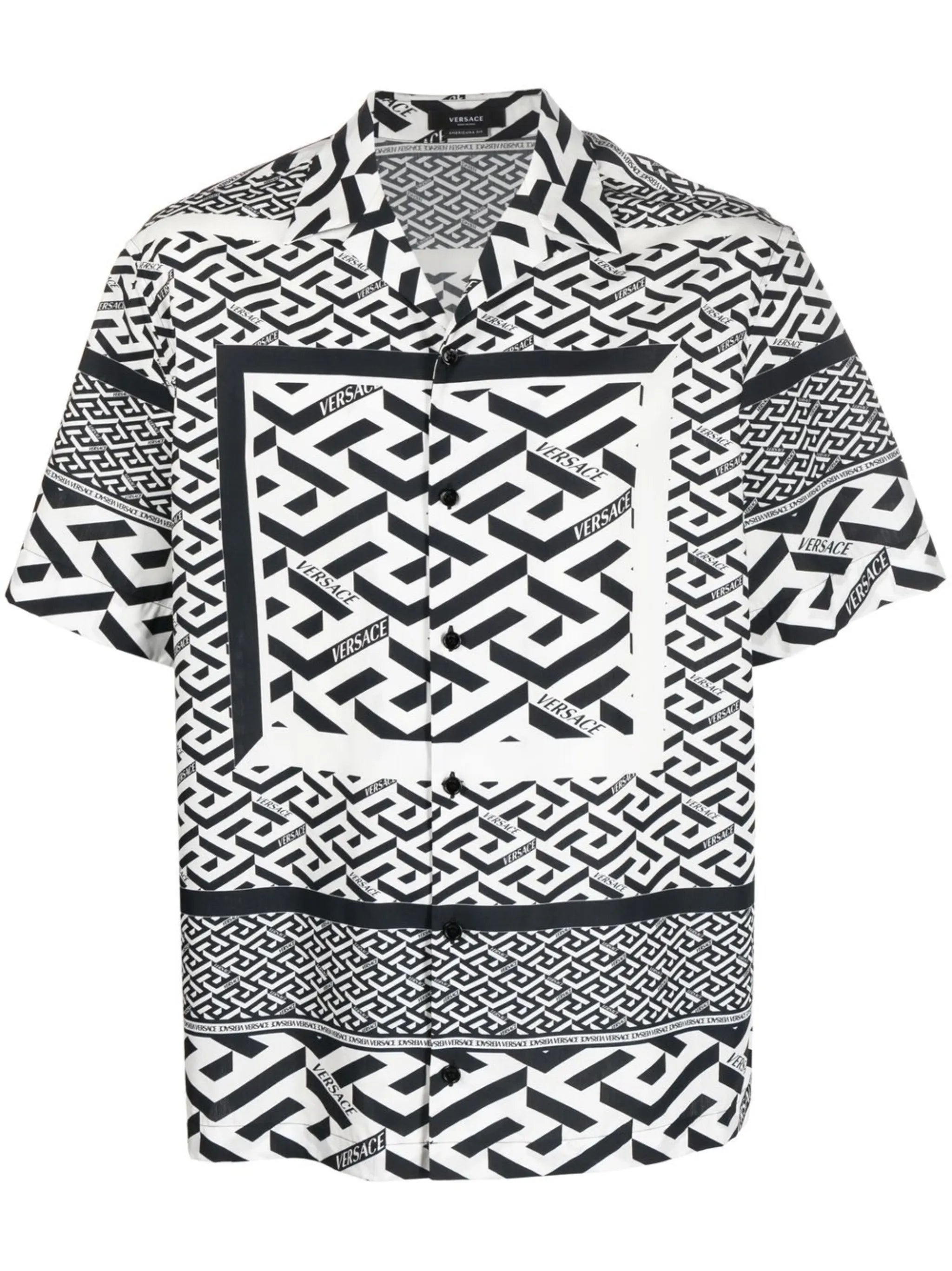 Greca-print short-sleeved shirt