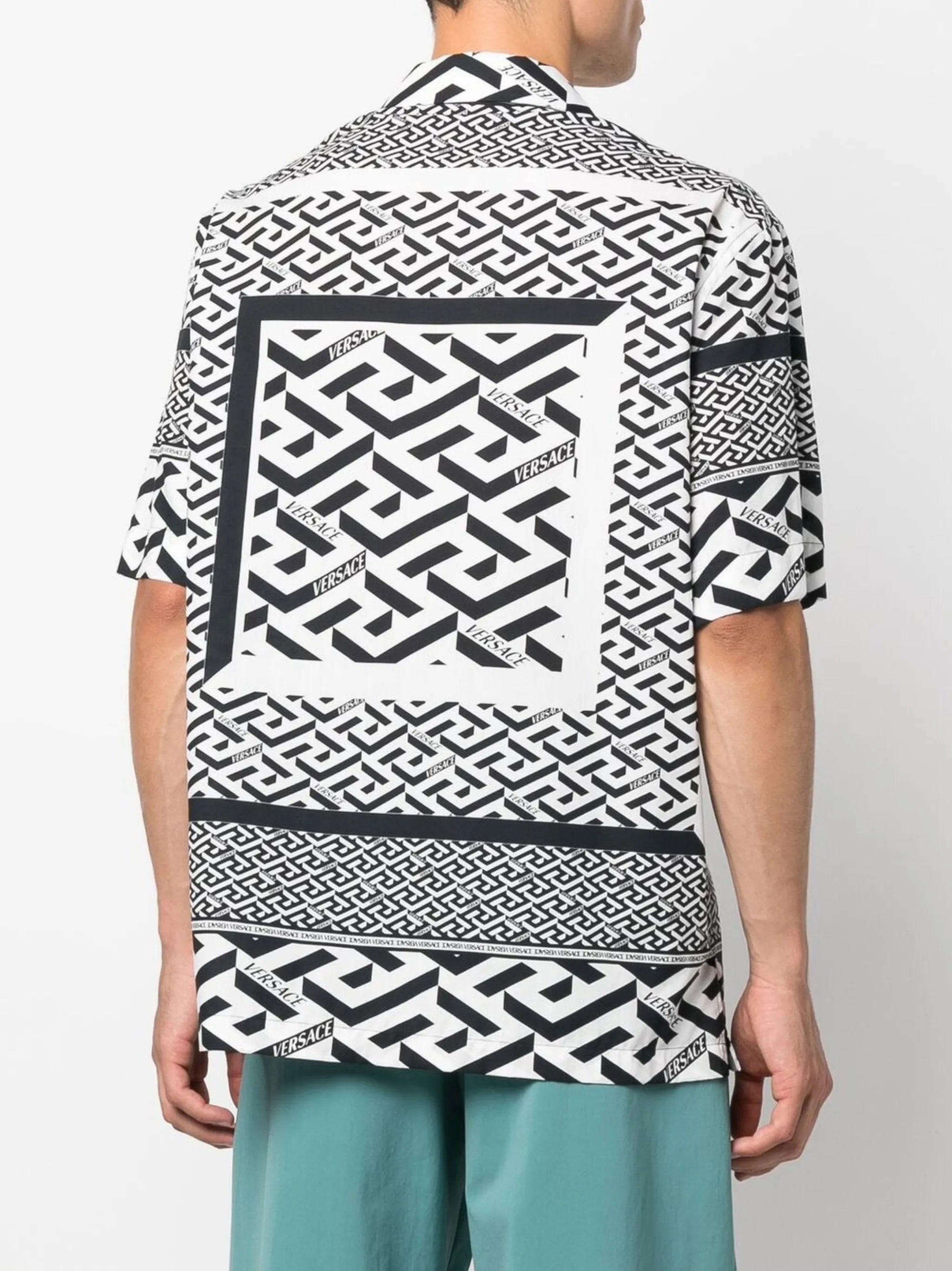 Greca-print short-sleeved shirt