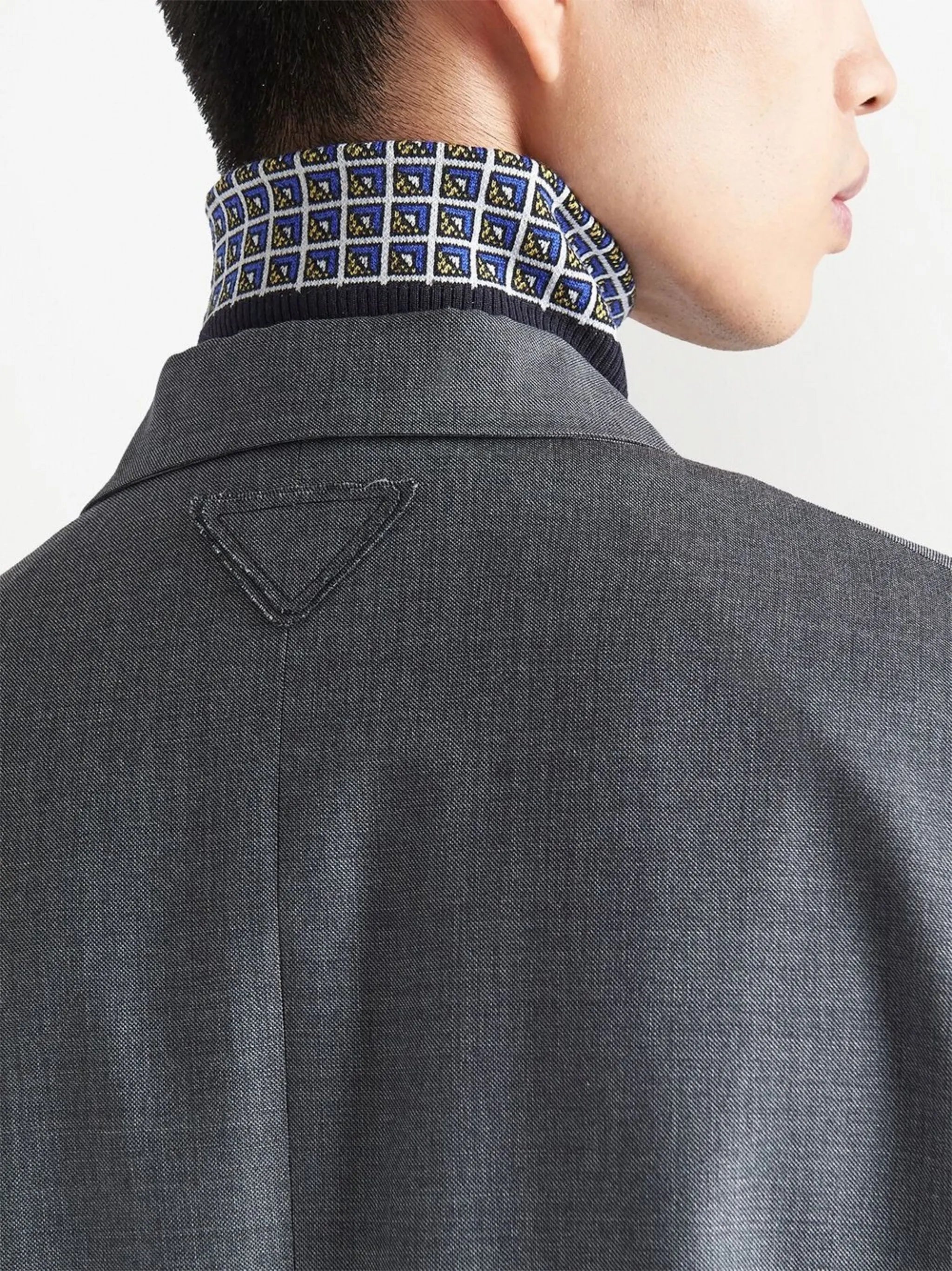 single-breasted wool blazer