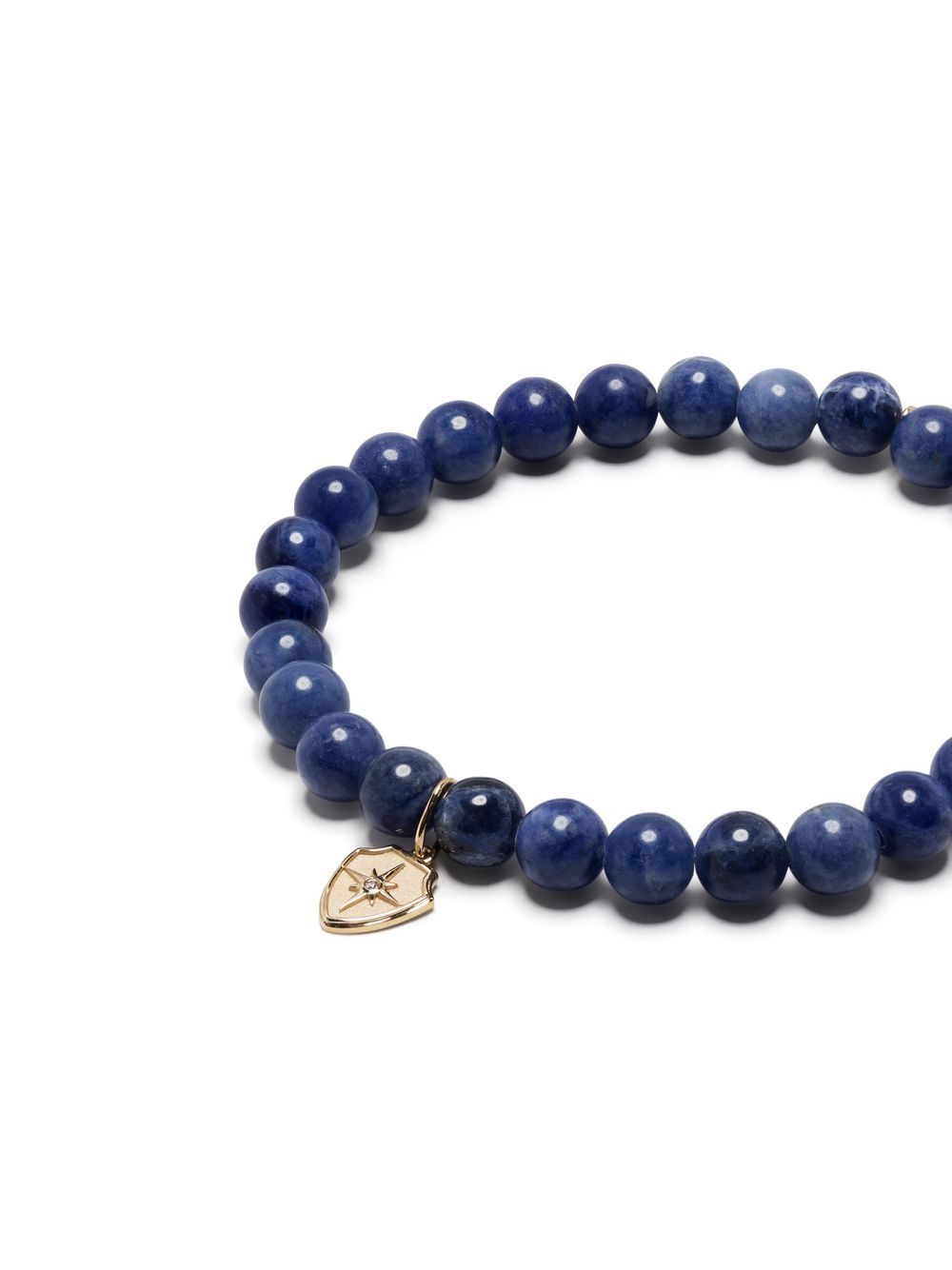 14kt yellow gold sodalite beaded bracelet