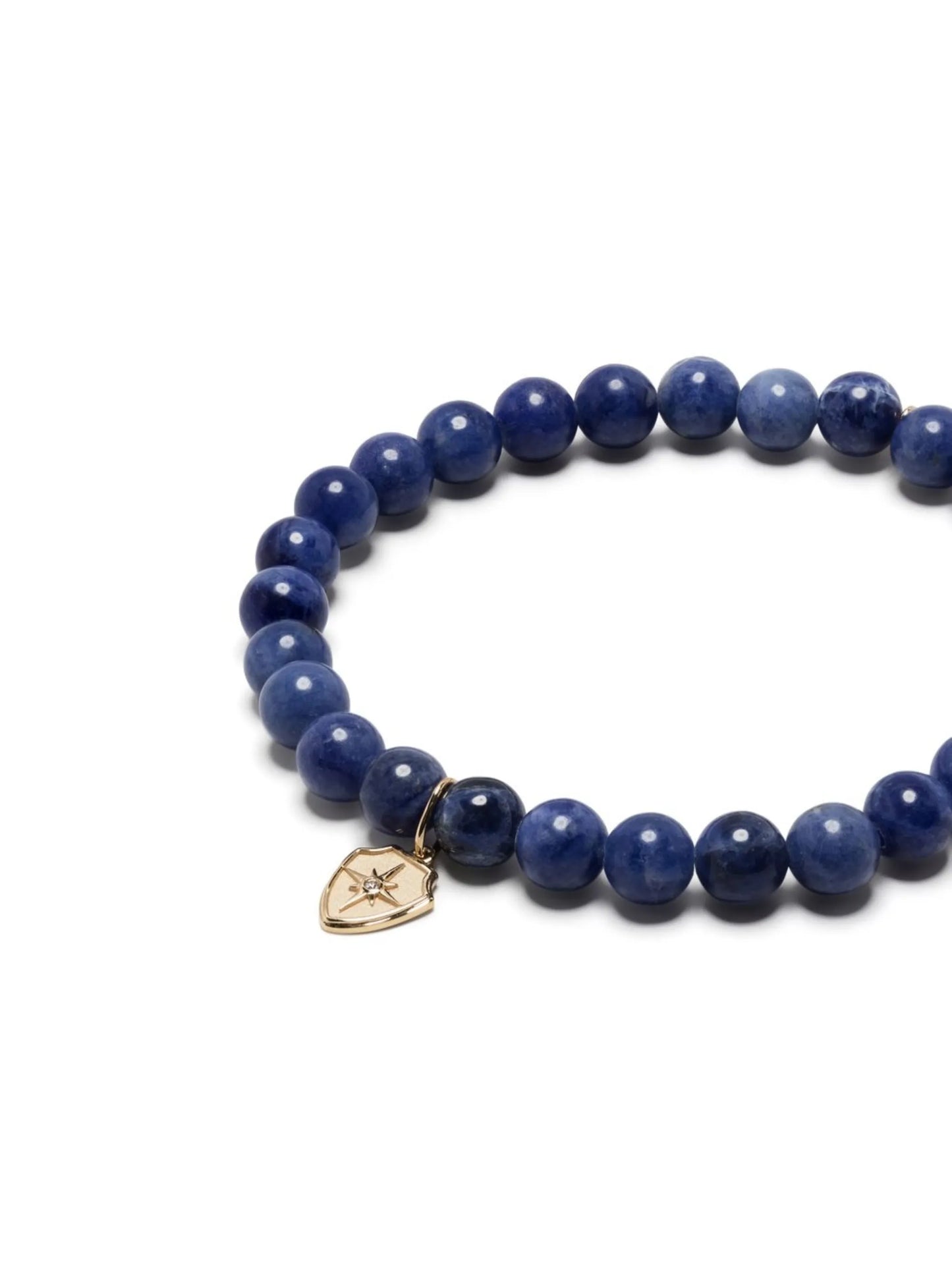 14kt yellow gold sodalite beaded bracelet
