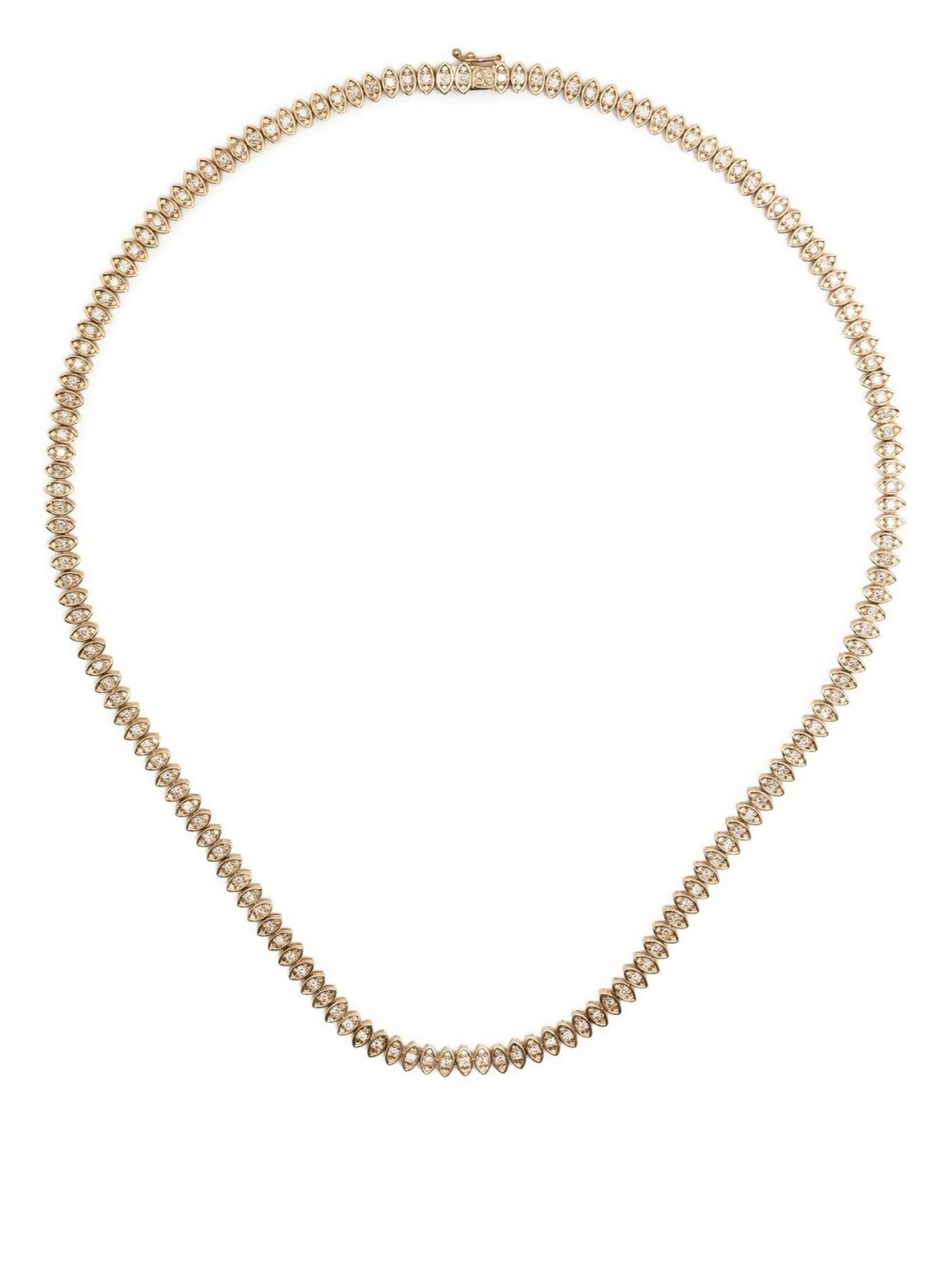 14kt yellow gold Evil Eye diamond necklace