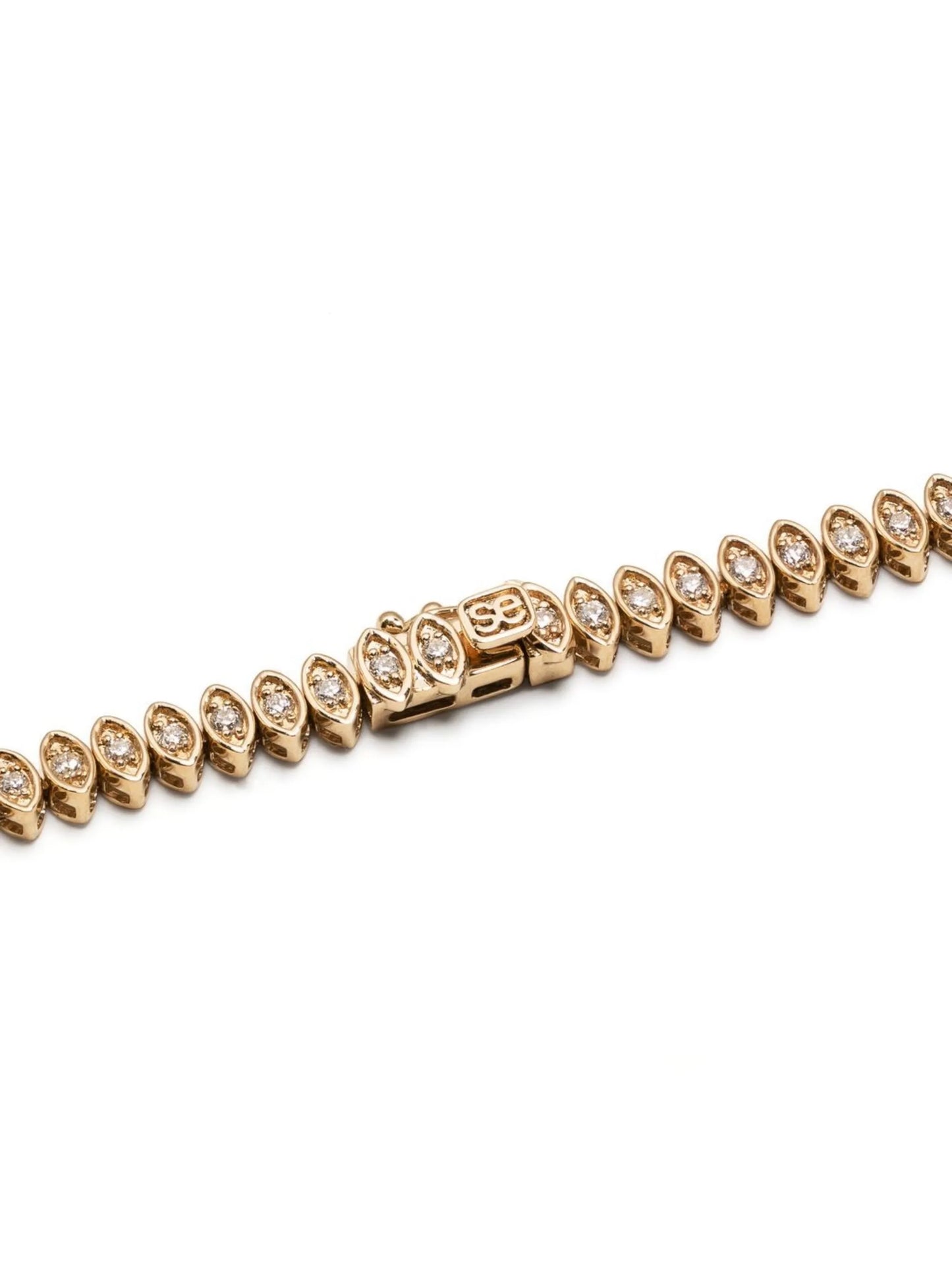 14kt yellow gold Evil Eye diamond necklace
