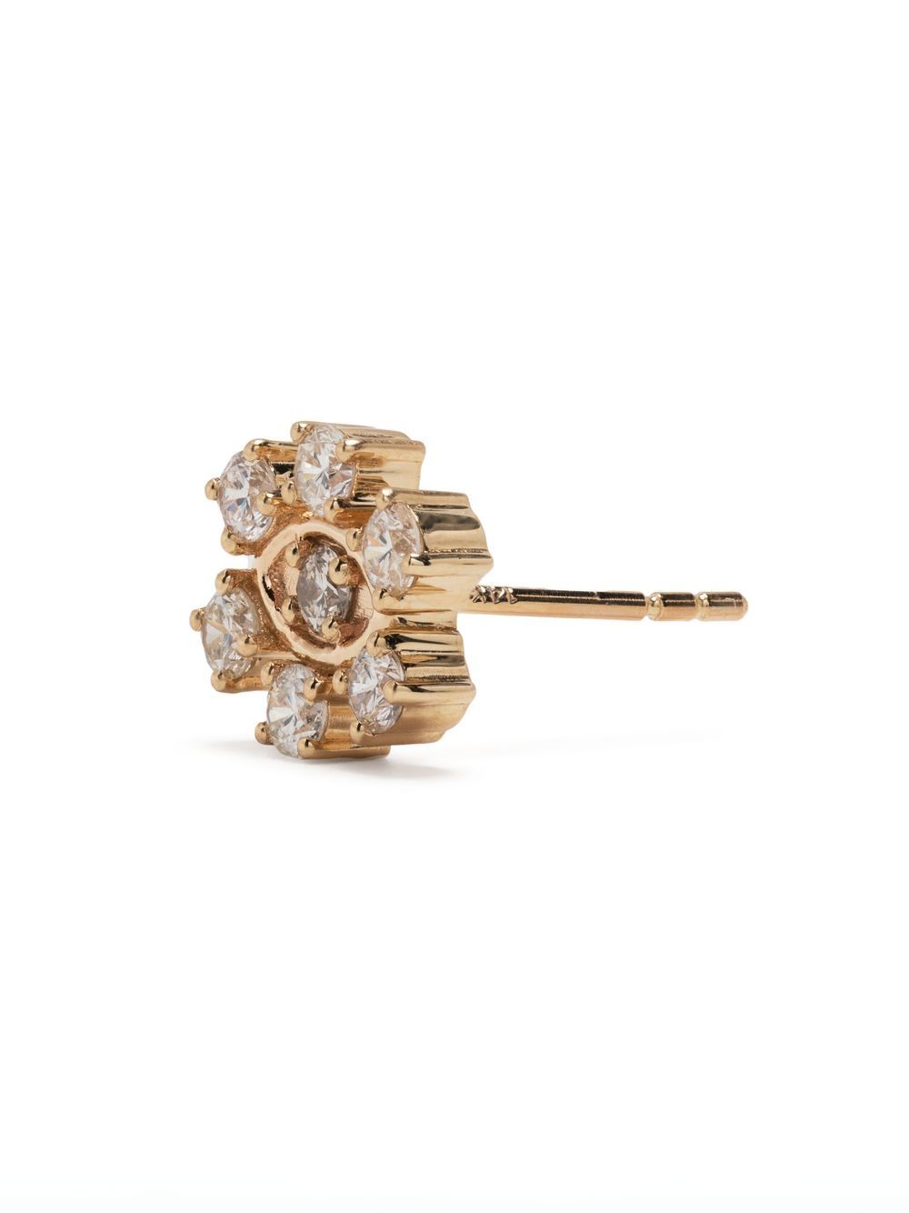 14kt yellow gold diamond stud earrings