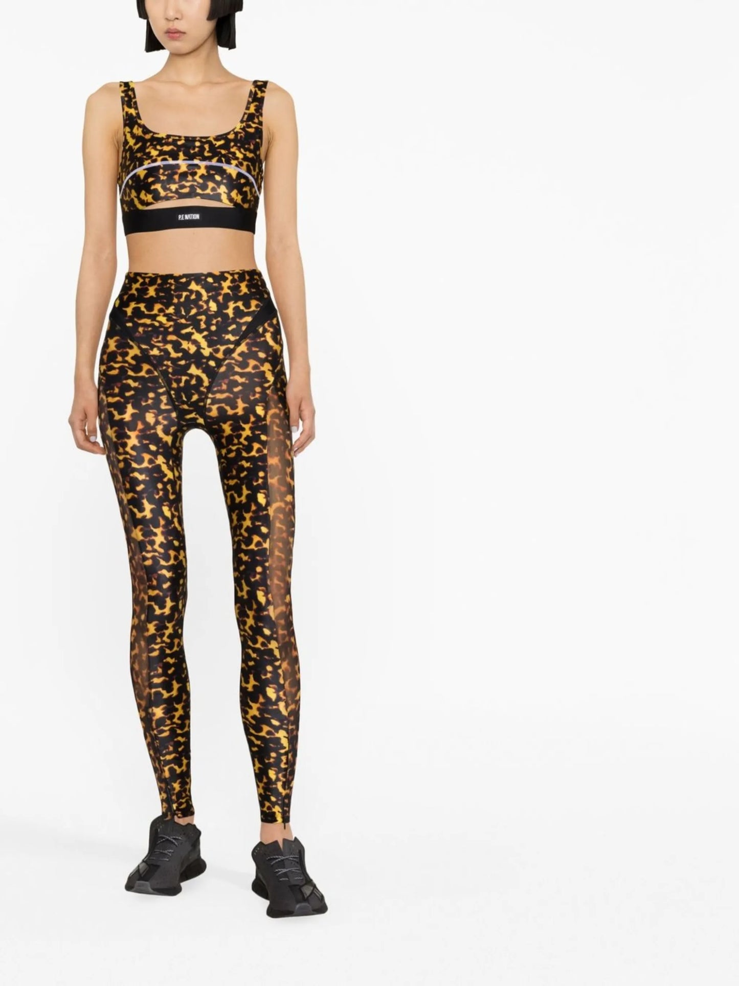 graphic-print high-waisted leggings