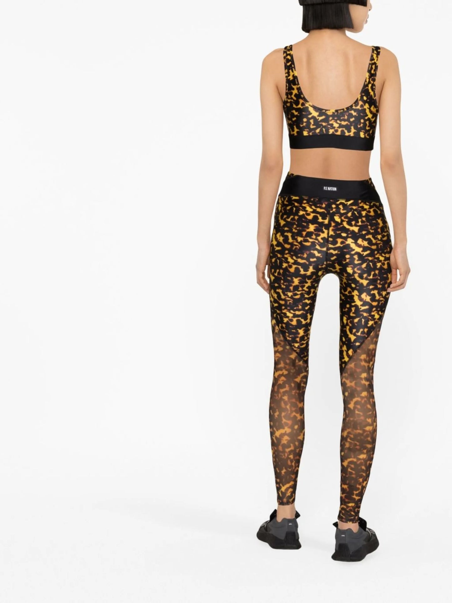 graphic-print high-waisted leggings