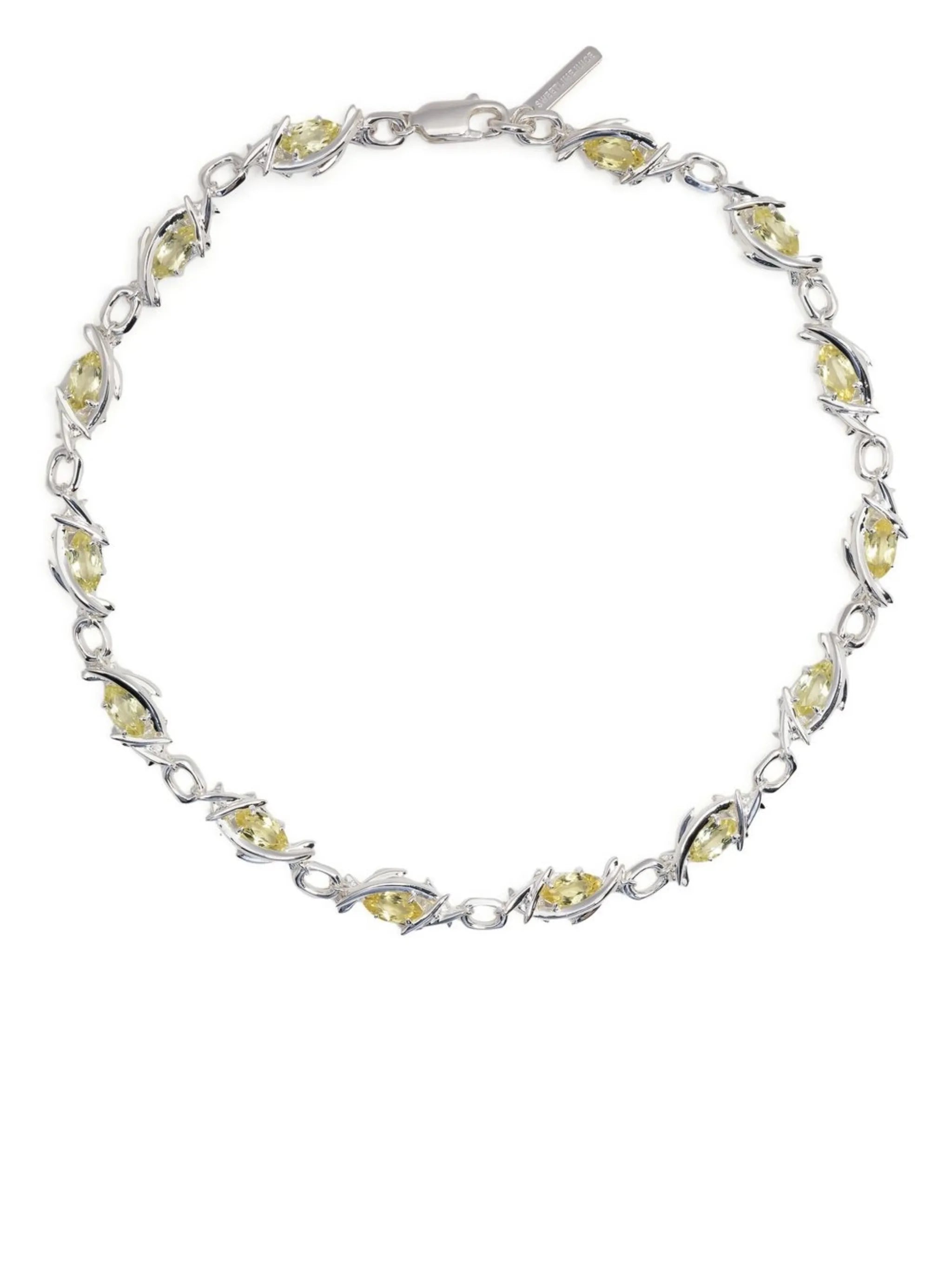 Navette crystal-embellished choker