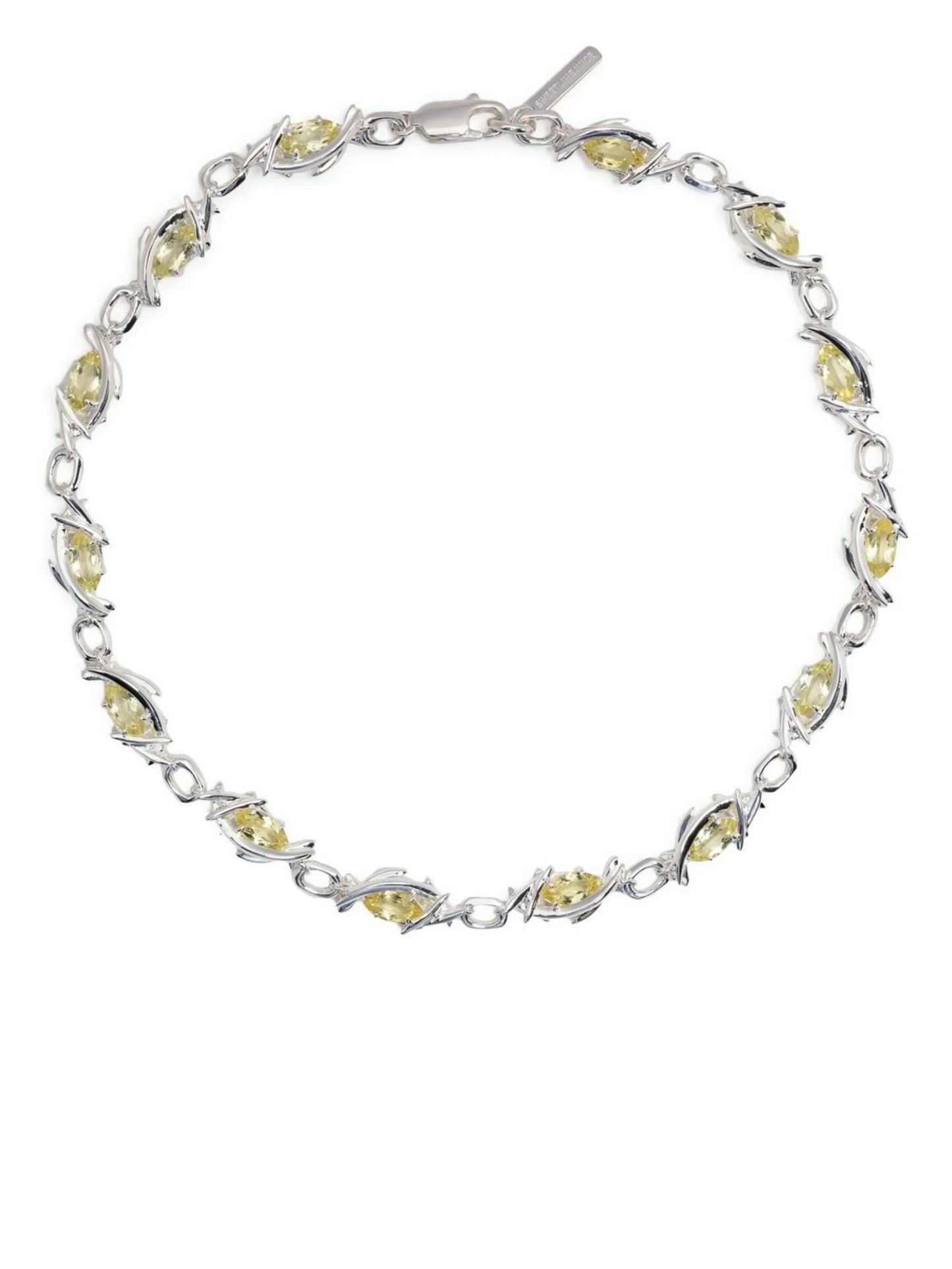 Navette crystal-embellished choker