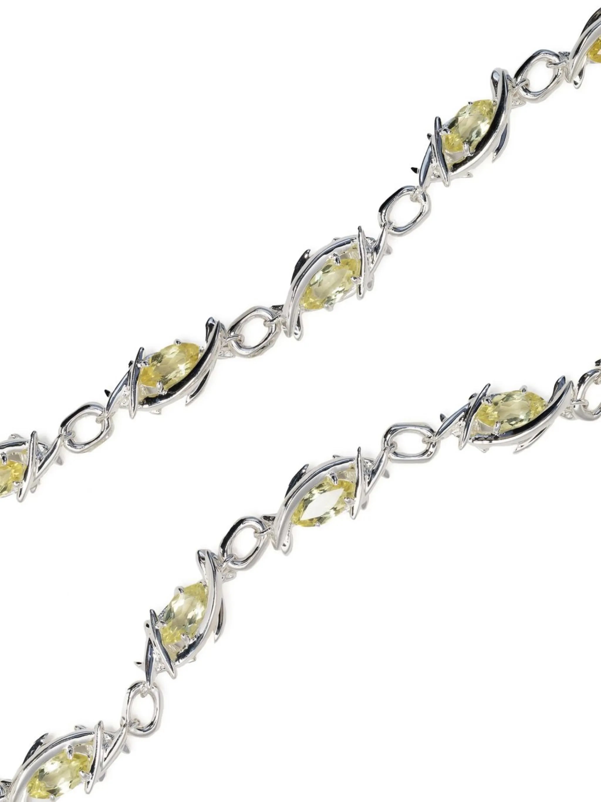Navette crystal-embellished choker