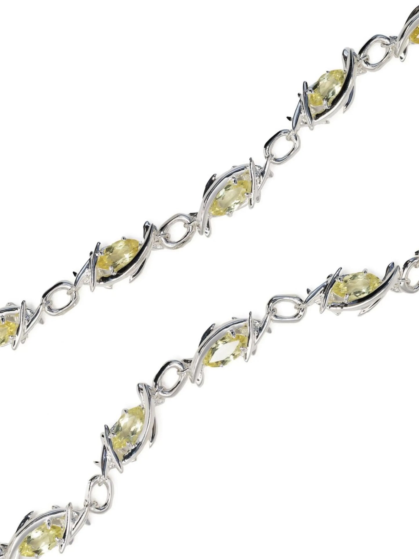 Navette crystal-embellished choker