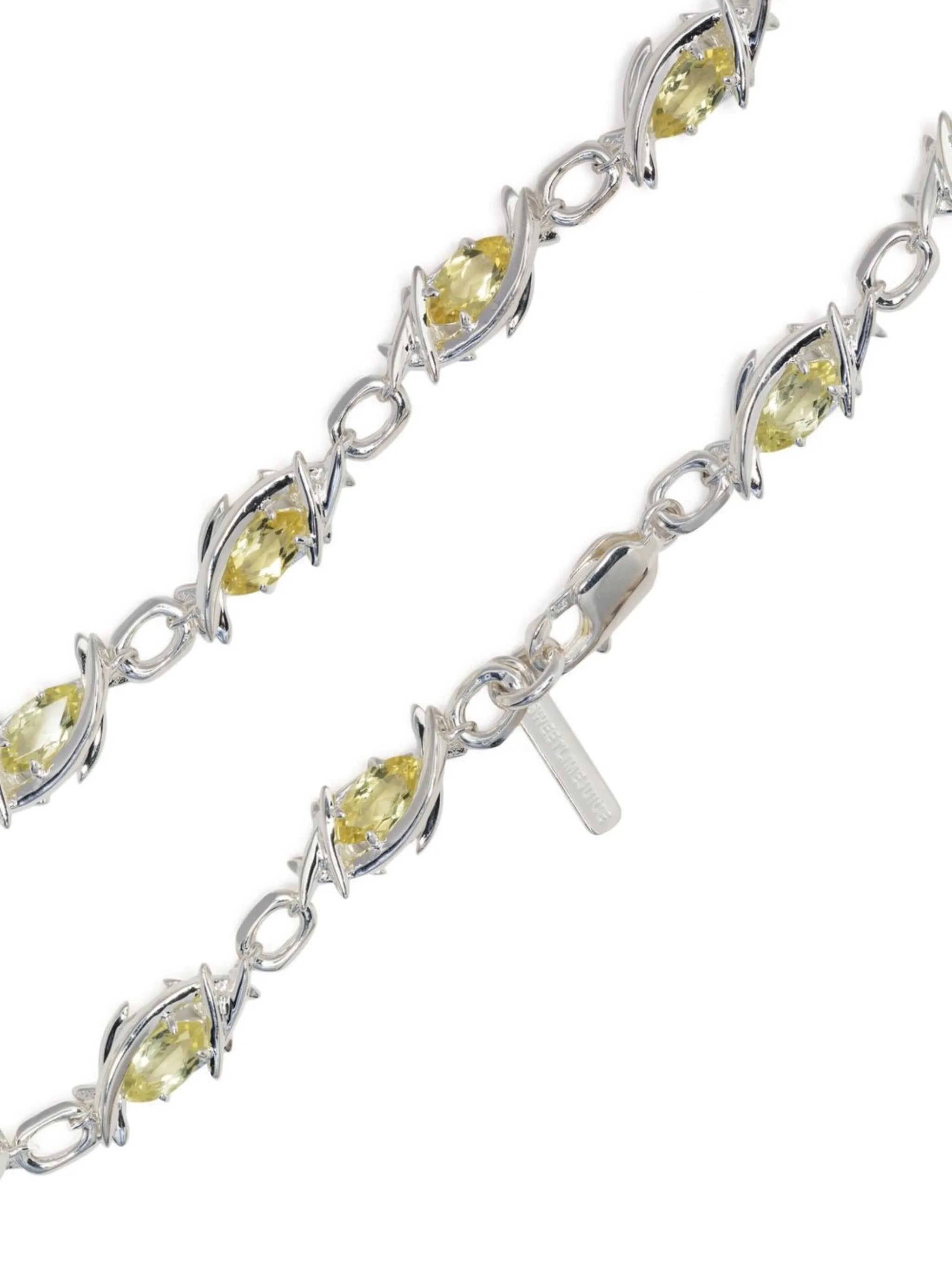 Navette crystal-embellished choker