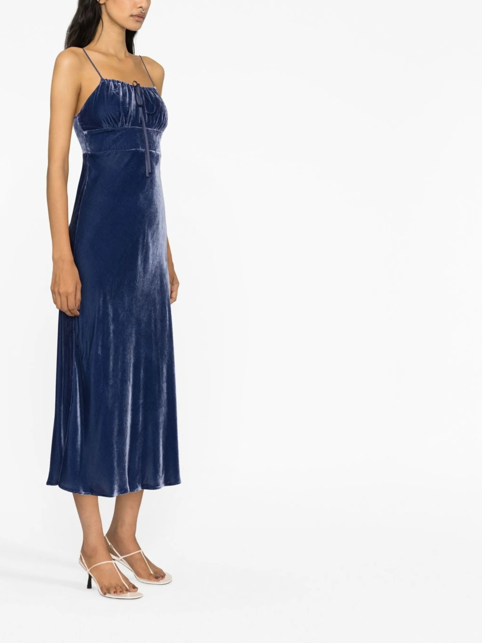 square-neck spaghetti-strap dress