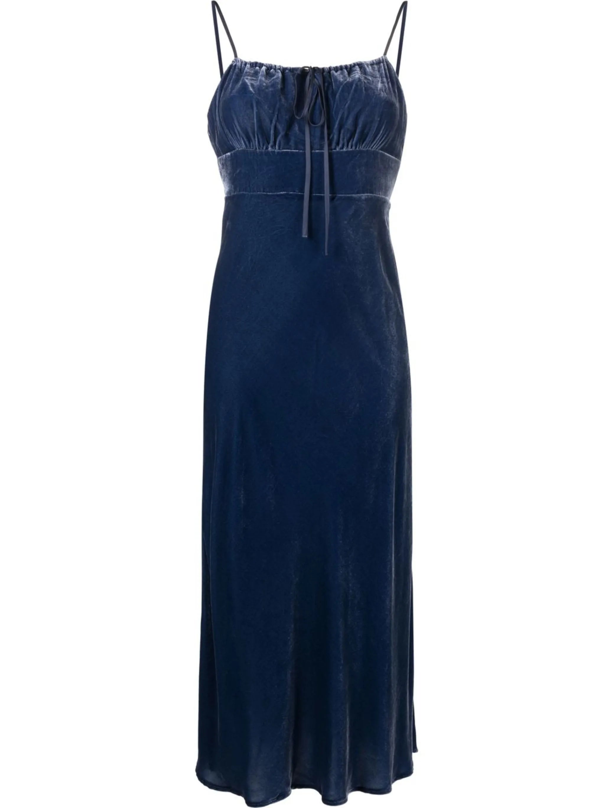 square-neck spaghetti-strap dress