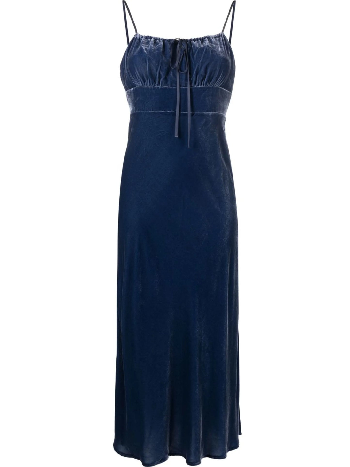 square-neck spaghetti-strap dress