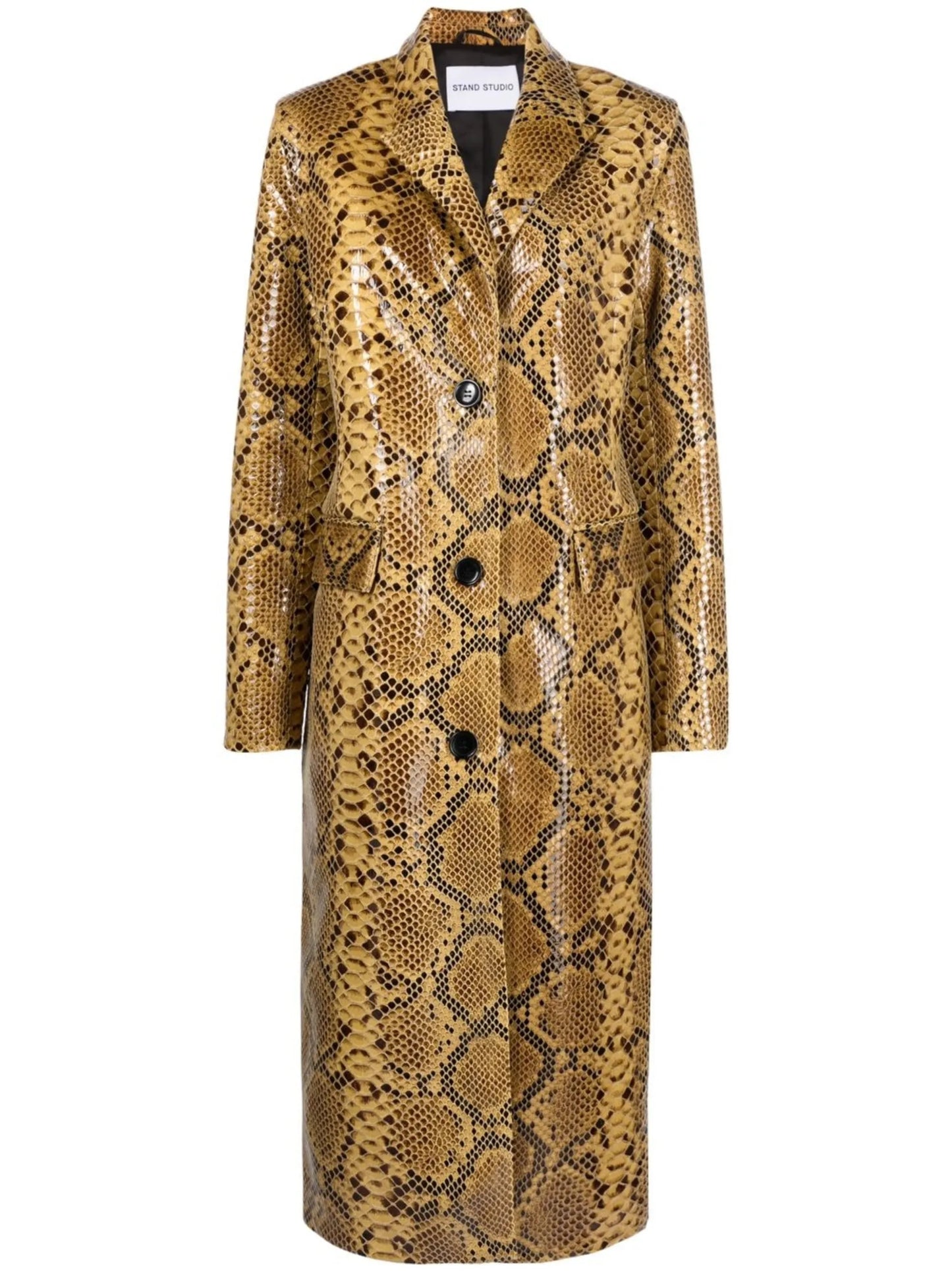 Zoie snakeskin-effect coat