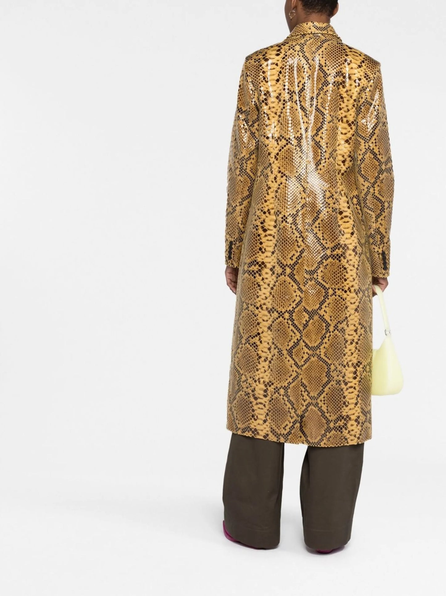 Zoie snakeskin-effect coat