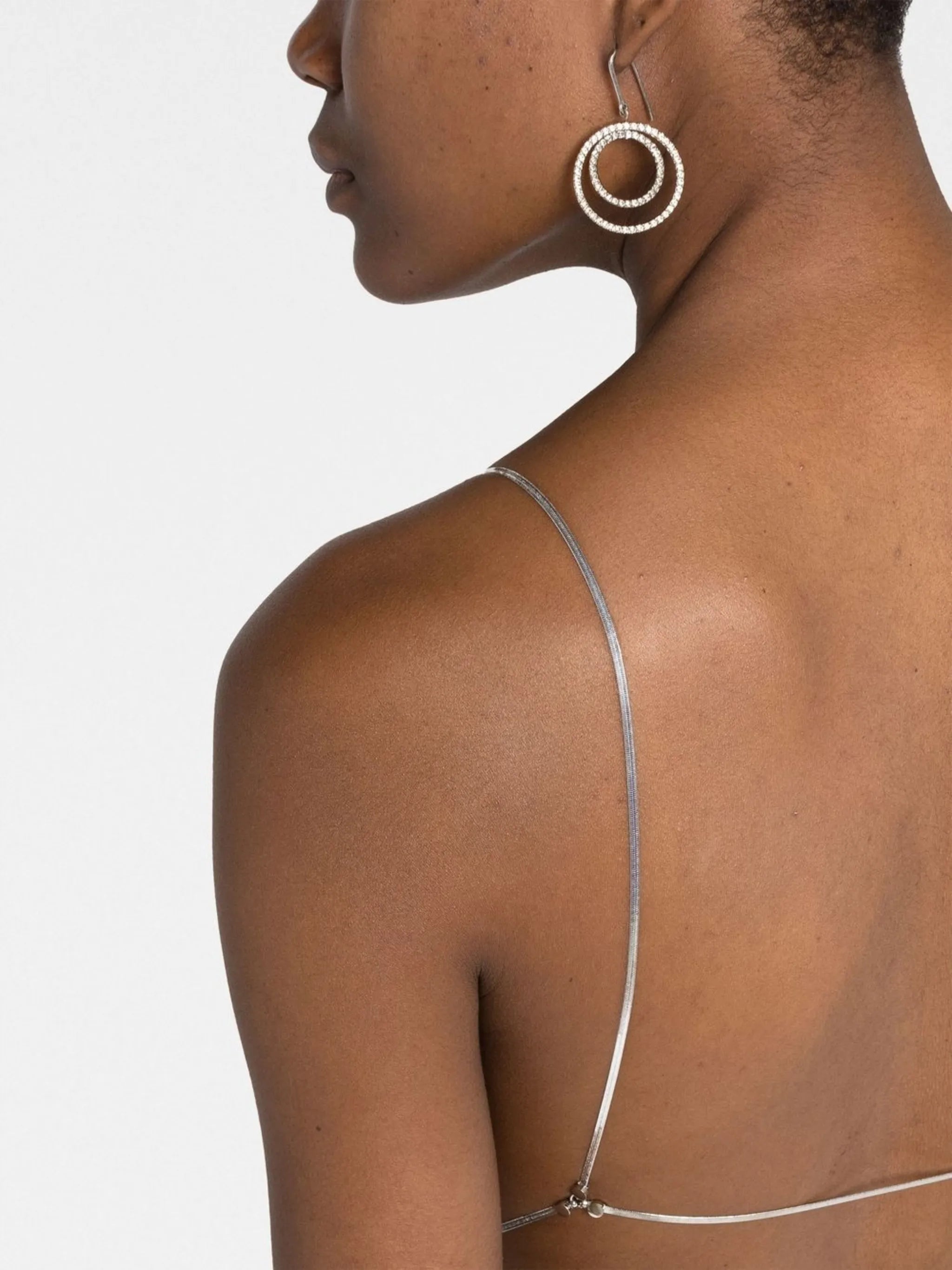 Hira metallic straps minidress