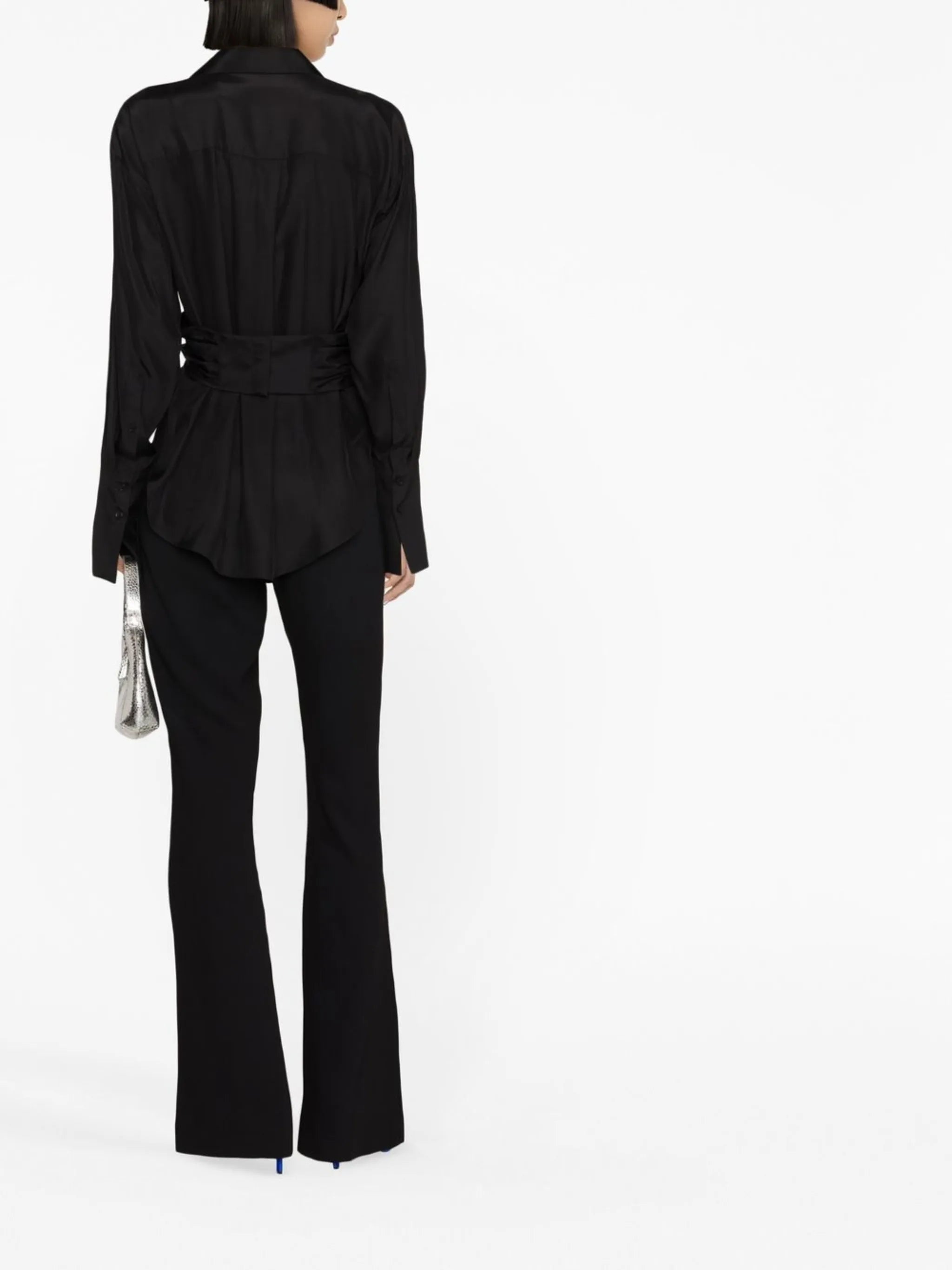 Sabinas silk wraparound shirt